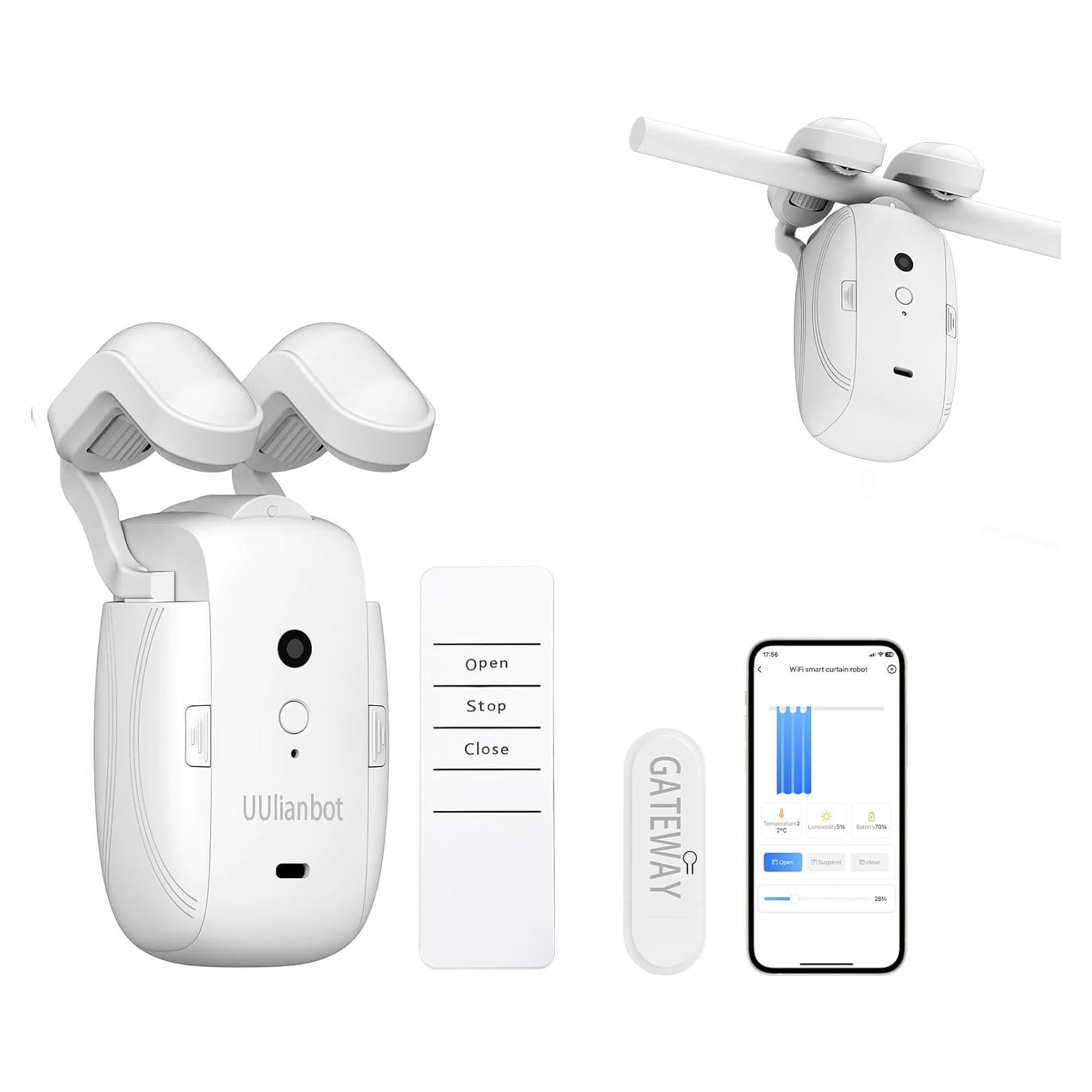 Abridor de Cortinas Automático UUlianbot con Control Remoto 10kg
