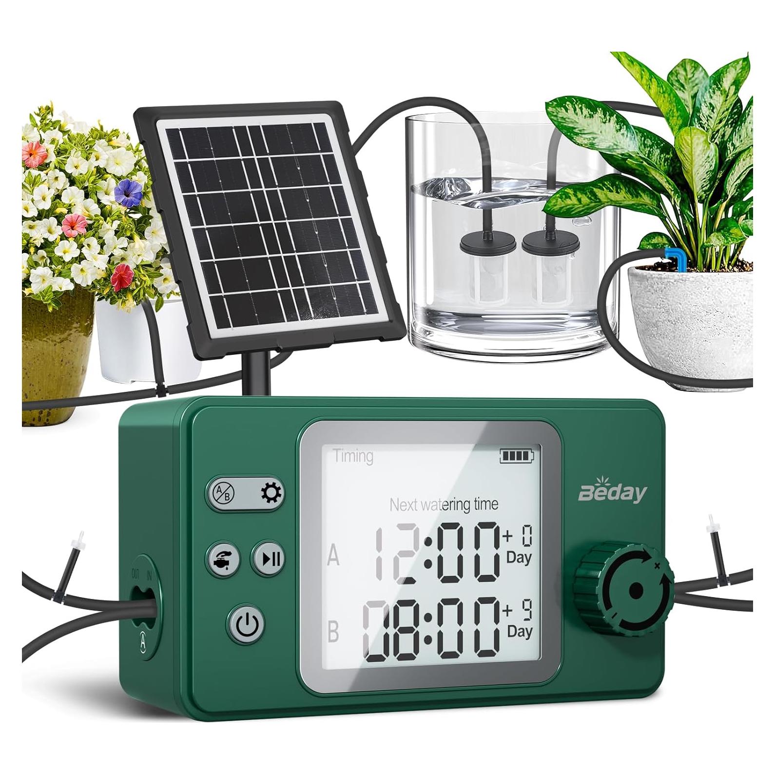 Kit de Riego Solar Automático Beday IC-207-GN para 20 Plantas