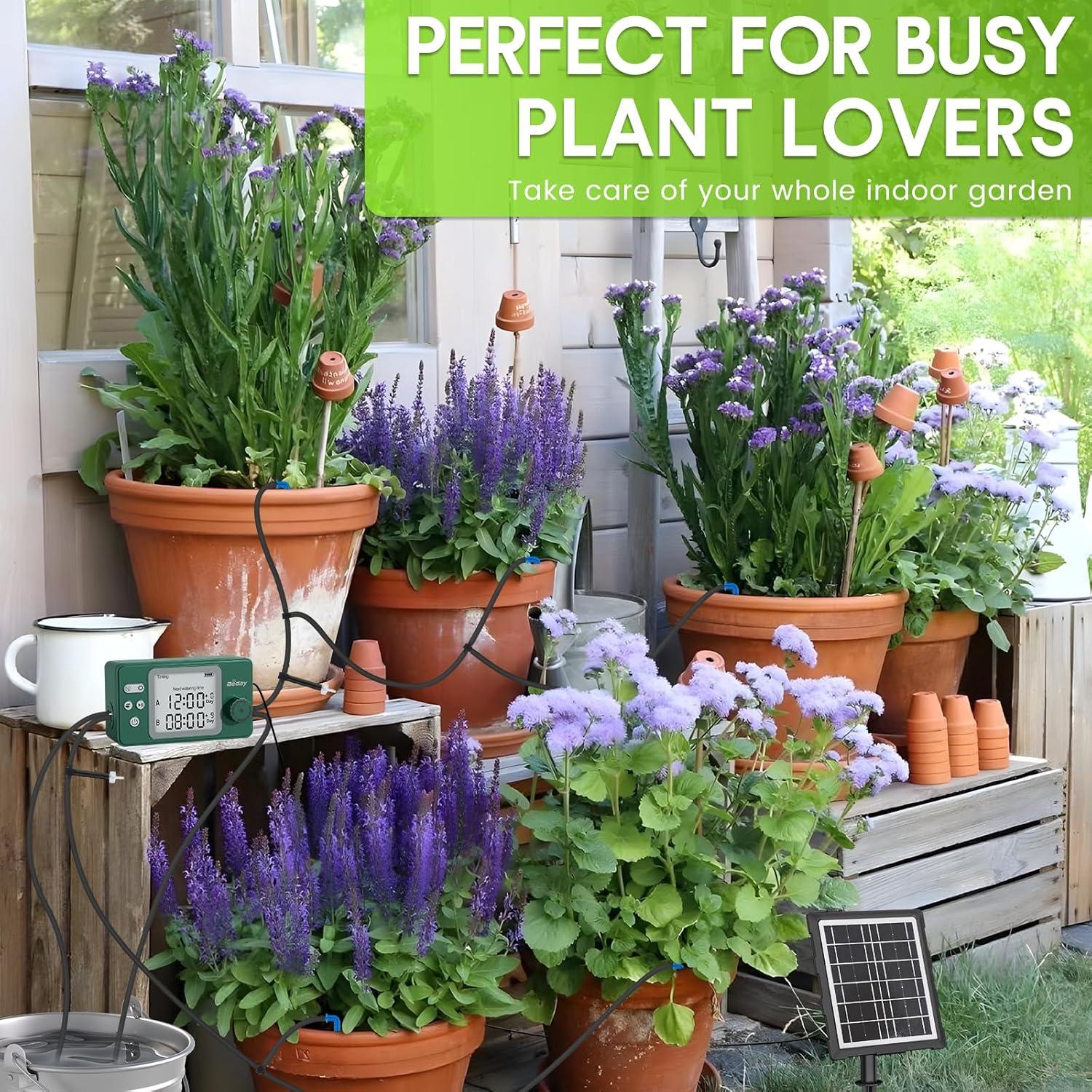 Kit de Riego Solar Automático Beday IC-207-GN para 20 Plantas