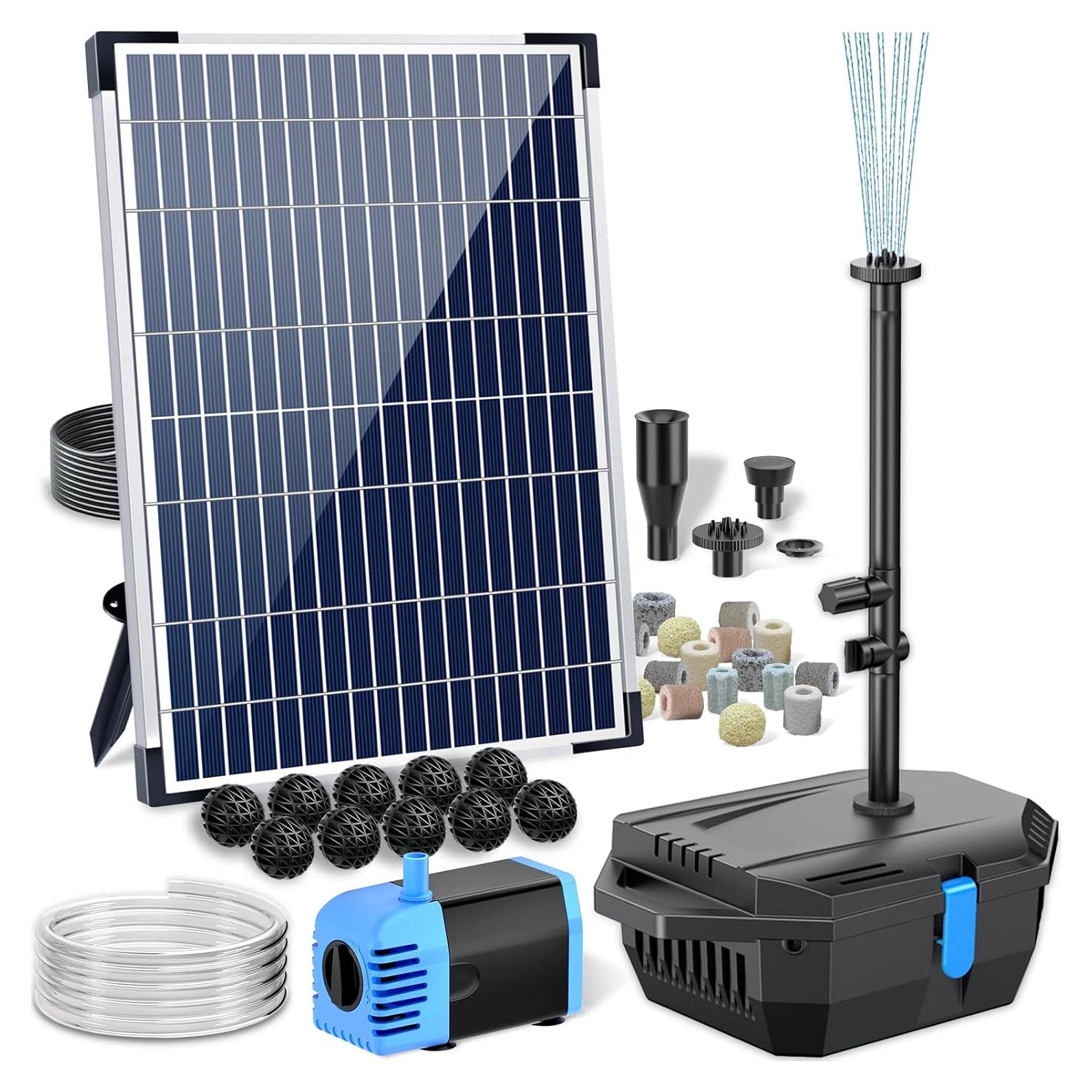 Filtro de Estanque Solar POPOSOAP 12W con Bomba 160GPH