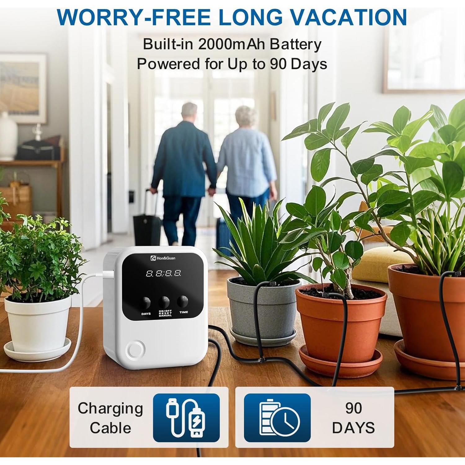 Sistema de Riego Automático Solar Hon&Guan para 15 Plantas