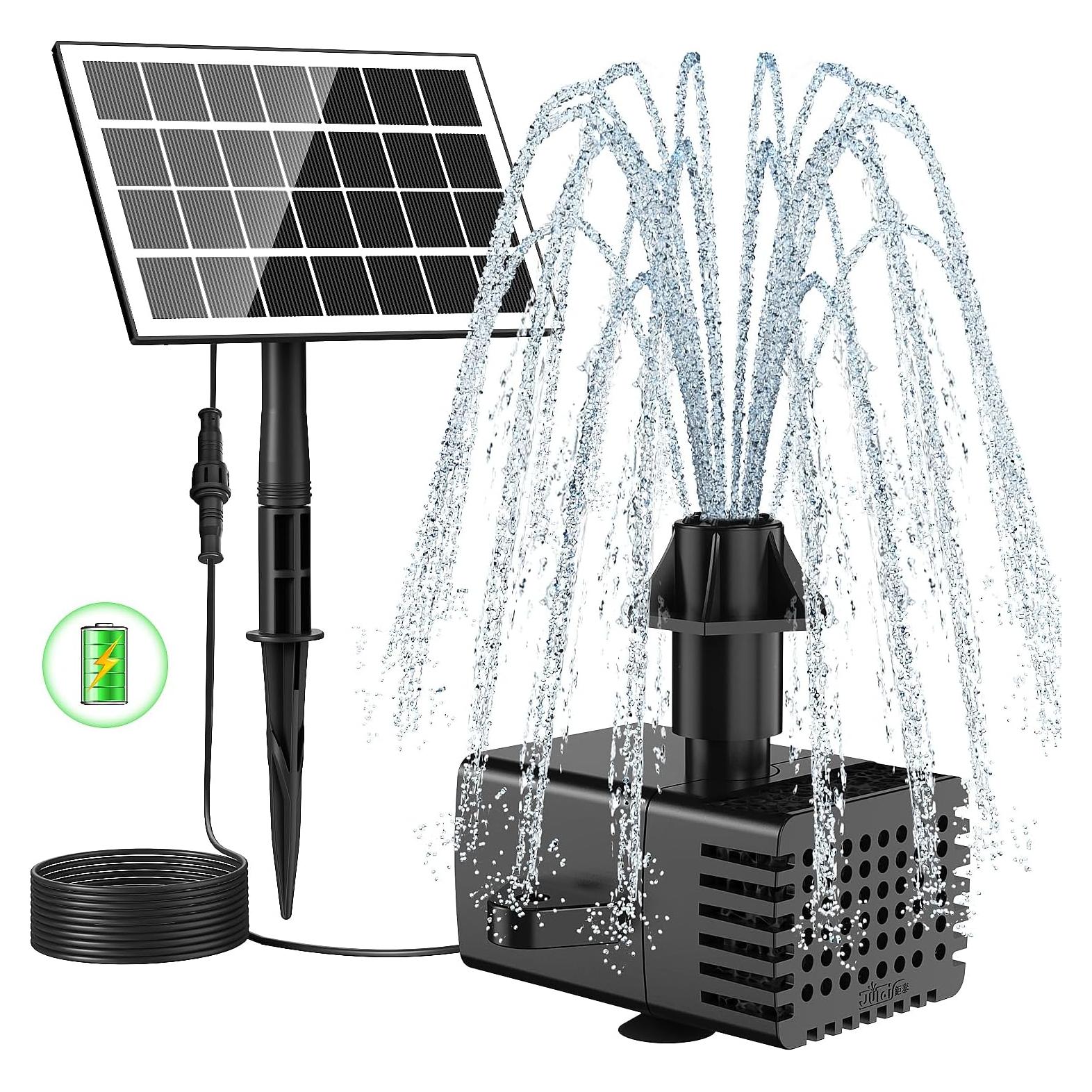 Kit de Fuente Solar JuTai 3.5W con Batería 2000mAh para Jardín