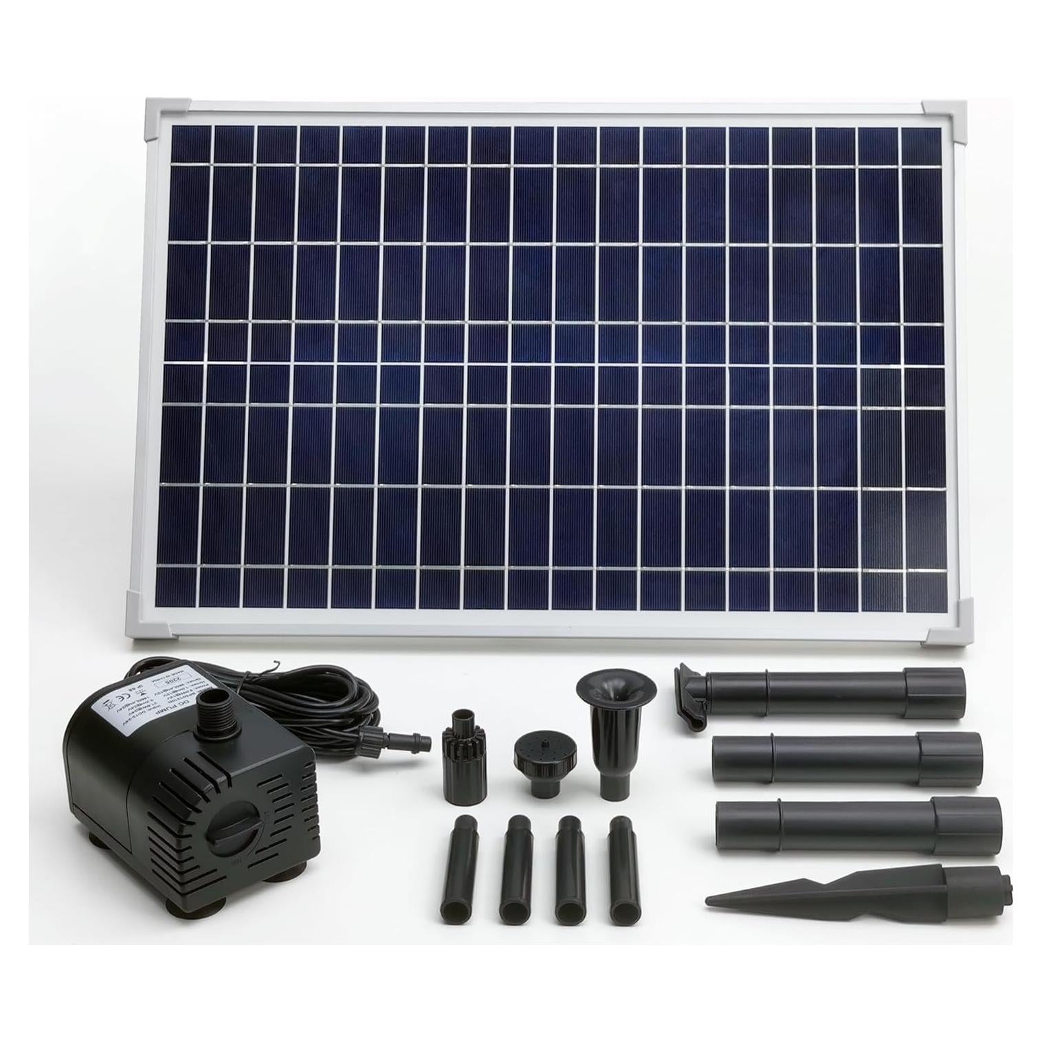 Bomba de Agua Solar AEO 25W 370 L/h con Protección Seco