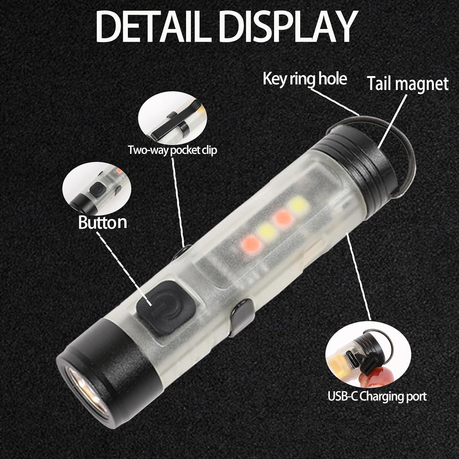 Linterna de llavero recargable Hilngav 300 lúmenes USB-C