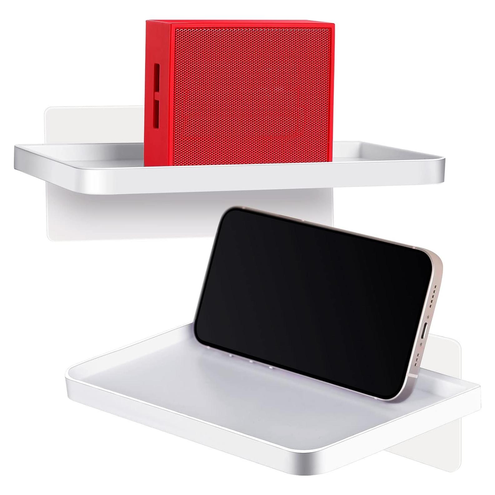 Soporte de Teléfono de Pared Adhesivo Chunful - 2 Piezas Blanco