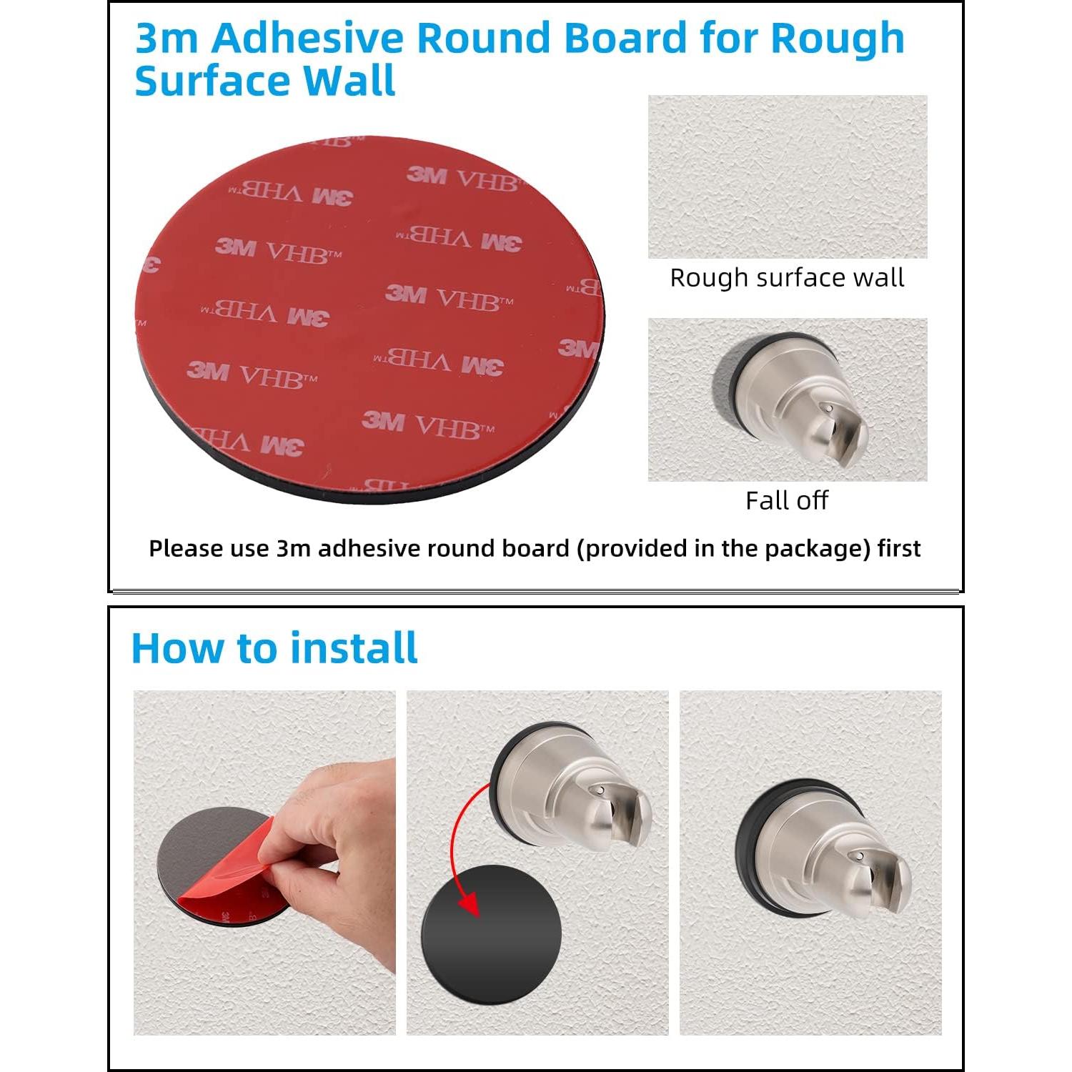 Soporte de Cabezal de Ducha Hibbent con Ventosa - 2 Unidades