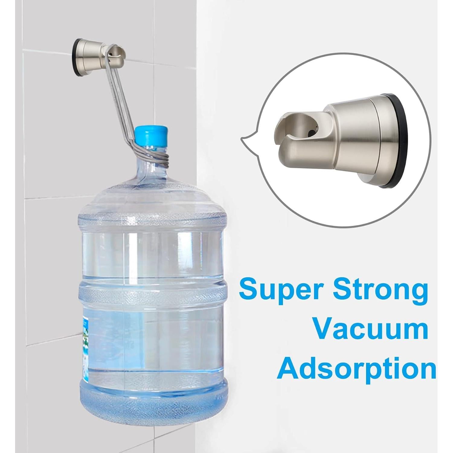 Soporte de Cabezal de Ducha Hibbent con Ventosa - 2 Unidades