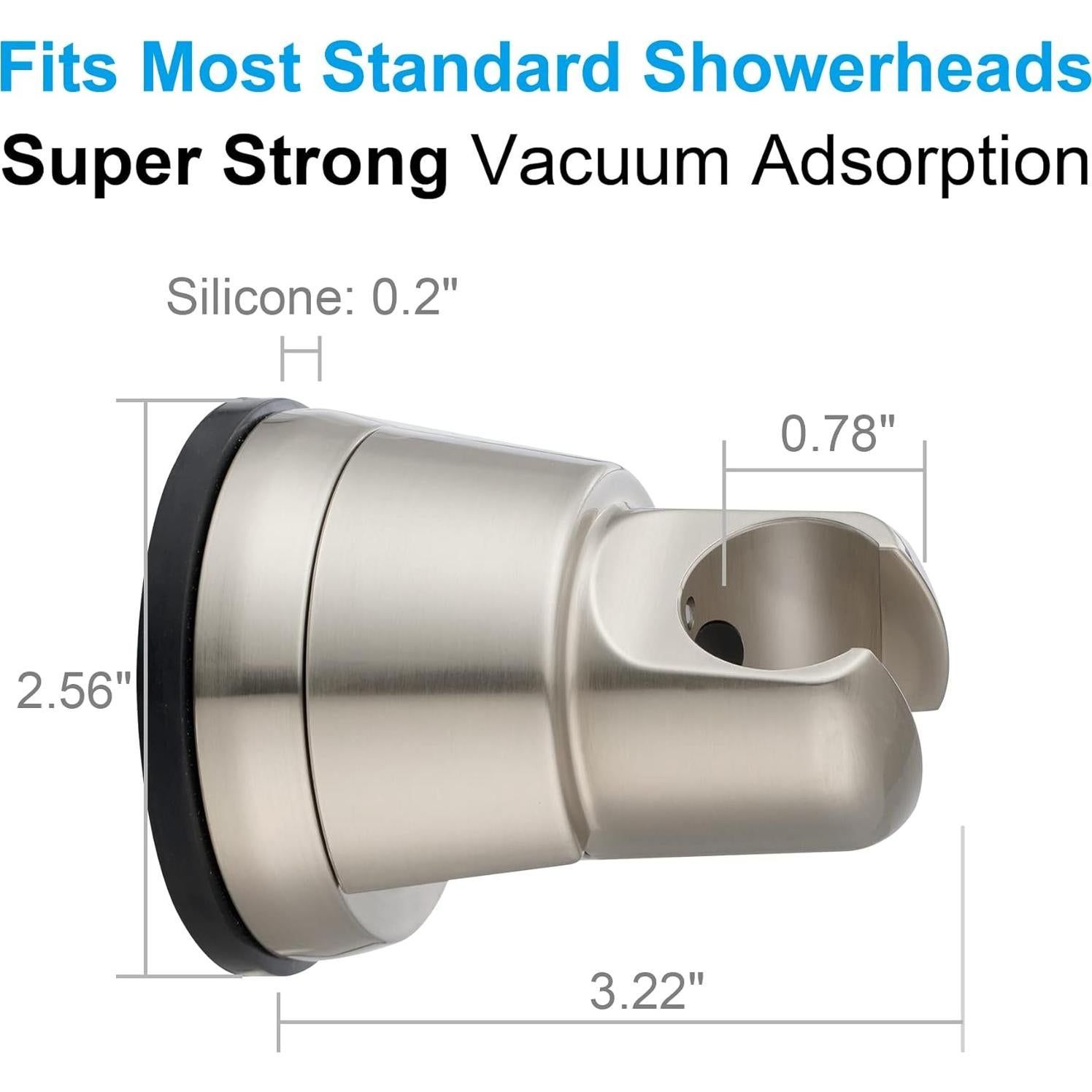 Soporte de Cabezal de Ducha Hibbent con Ventosa - 2 Unidades