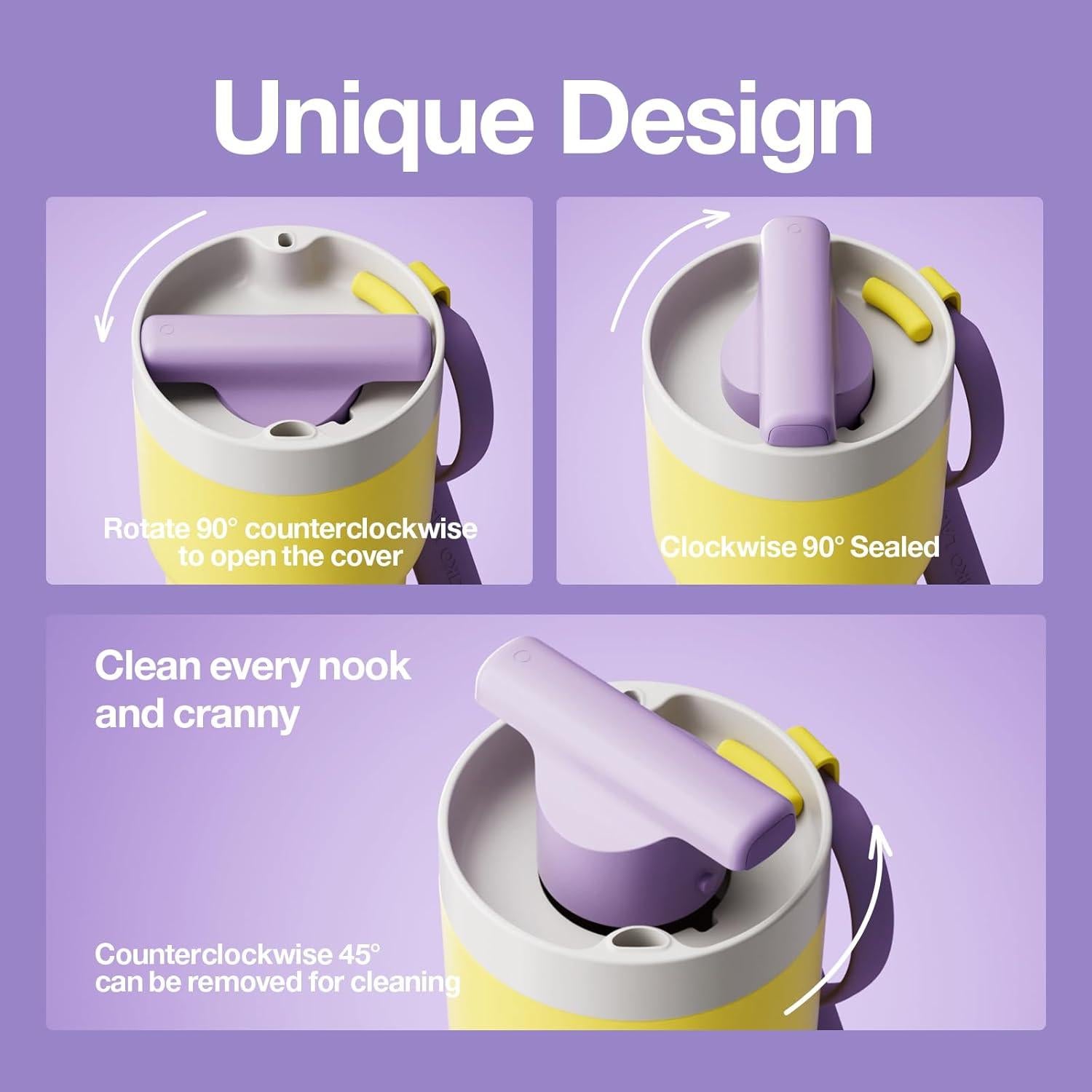 Botella de Agua Aislada CHAKO LAB 0.5 L Acero Inoxidable Limón