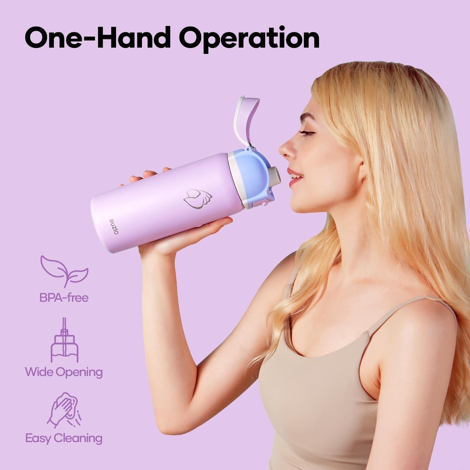 Botella de Agua Aislada BUZIO 32 oz Acero Inoxidable Púrpura