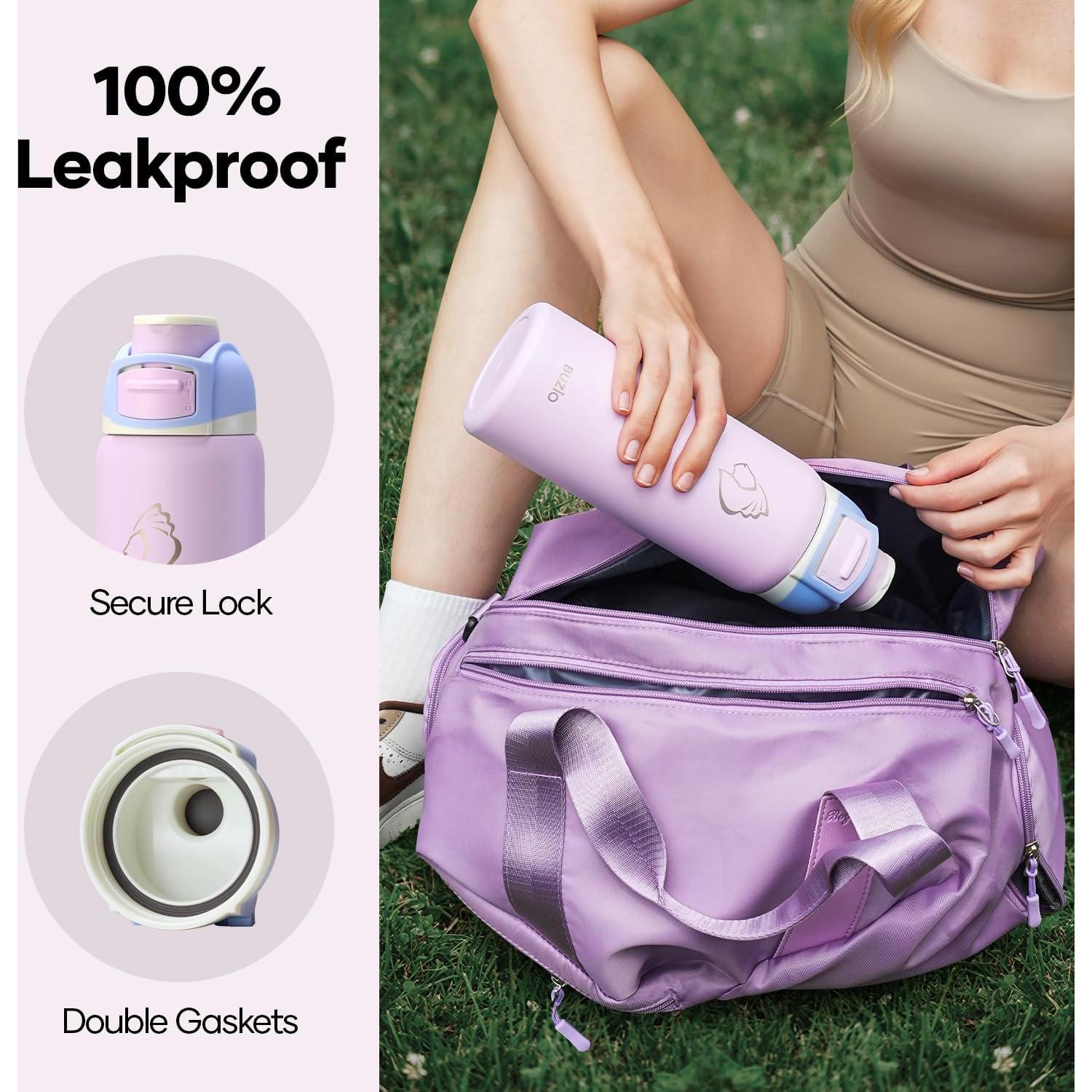 Botella de Agua Aislada BUZIO 32 oz Acero Inoxidable Púrpura