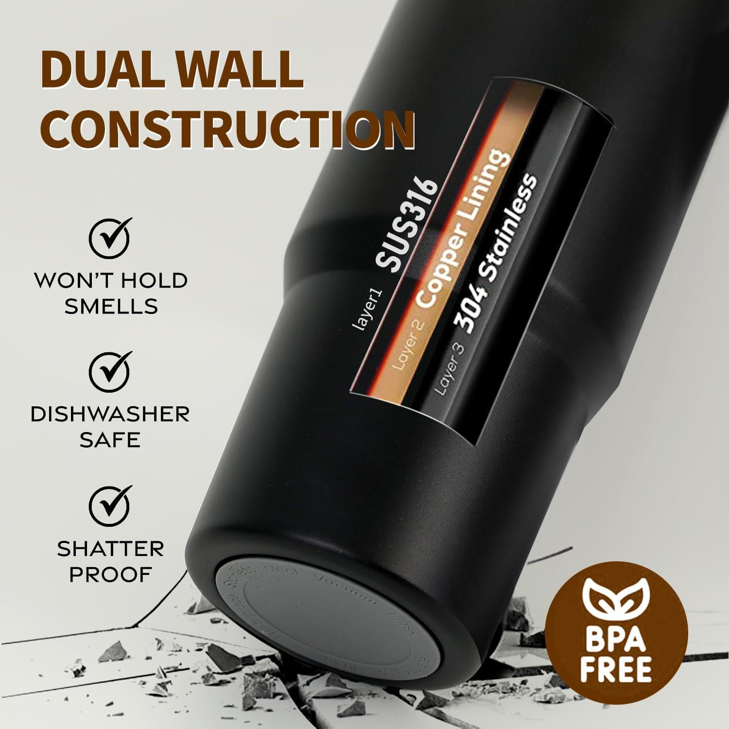 Botella de Agua 710 ml ANEWSIR Acero Inoxidable Aislada