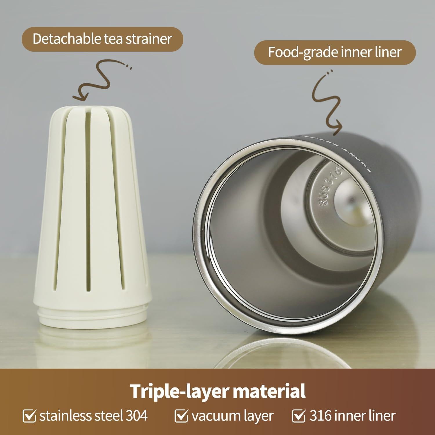 Botella de Agua 710 ml ANEWSIR Acero Inoxidable Aislada