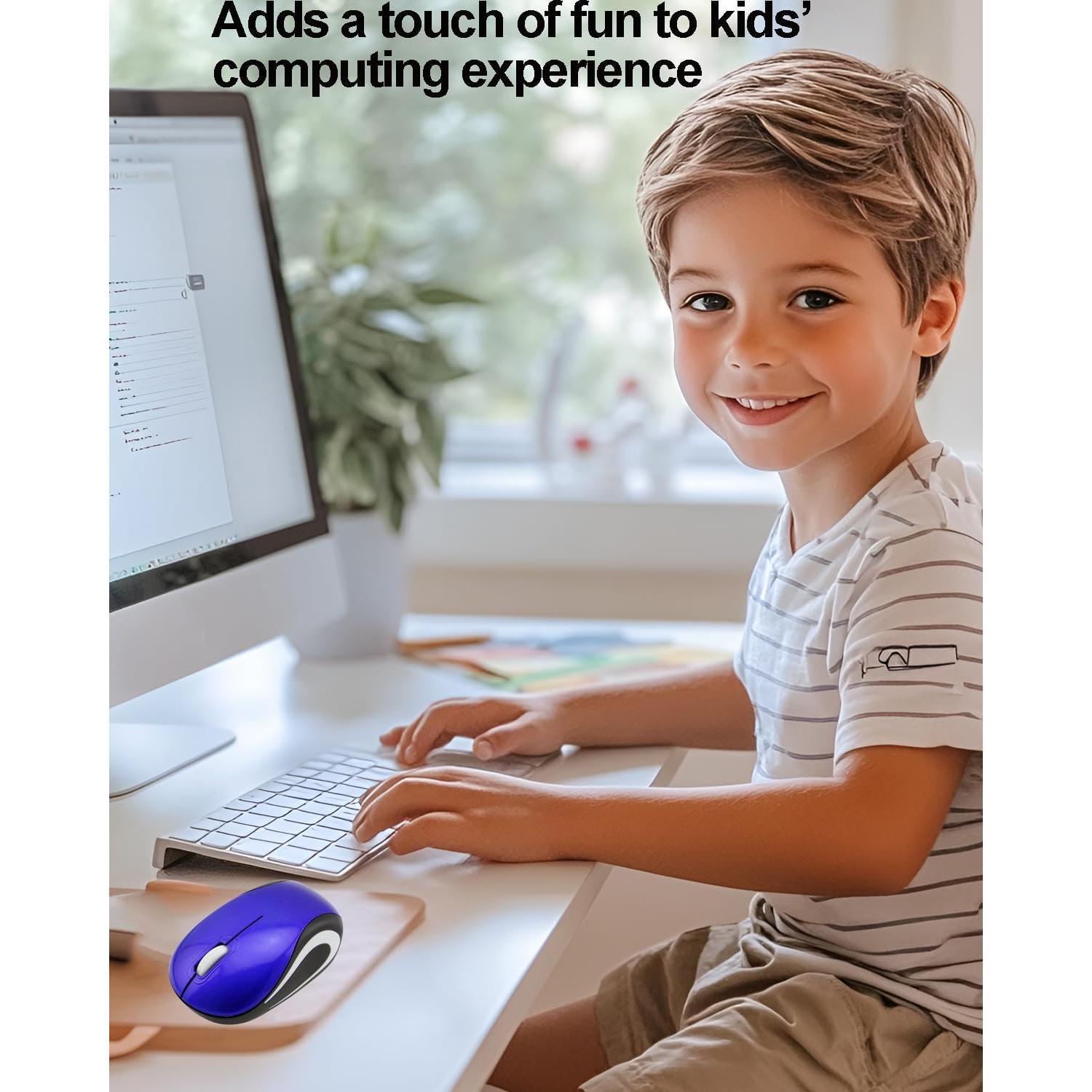 Ratón Inalámbrico Compacto Sxban 1000 DPI para Niños Púrpura