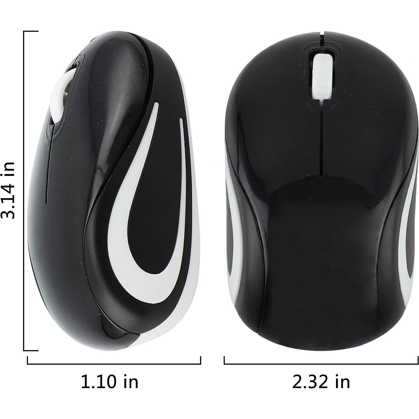 Ratón Inalámbrico Compacto GABONGUI Negro 1000 DPI USB