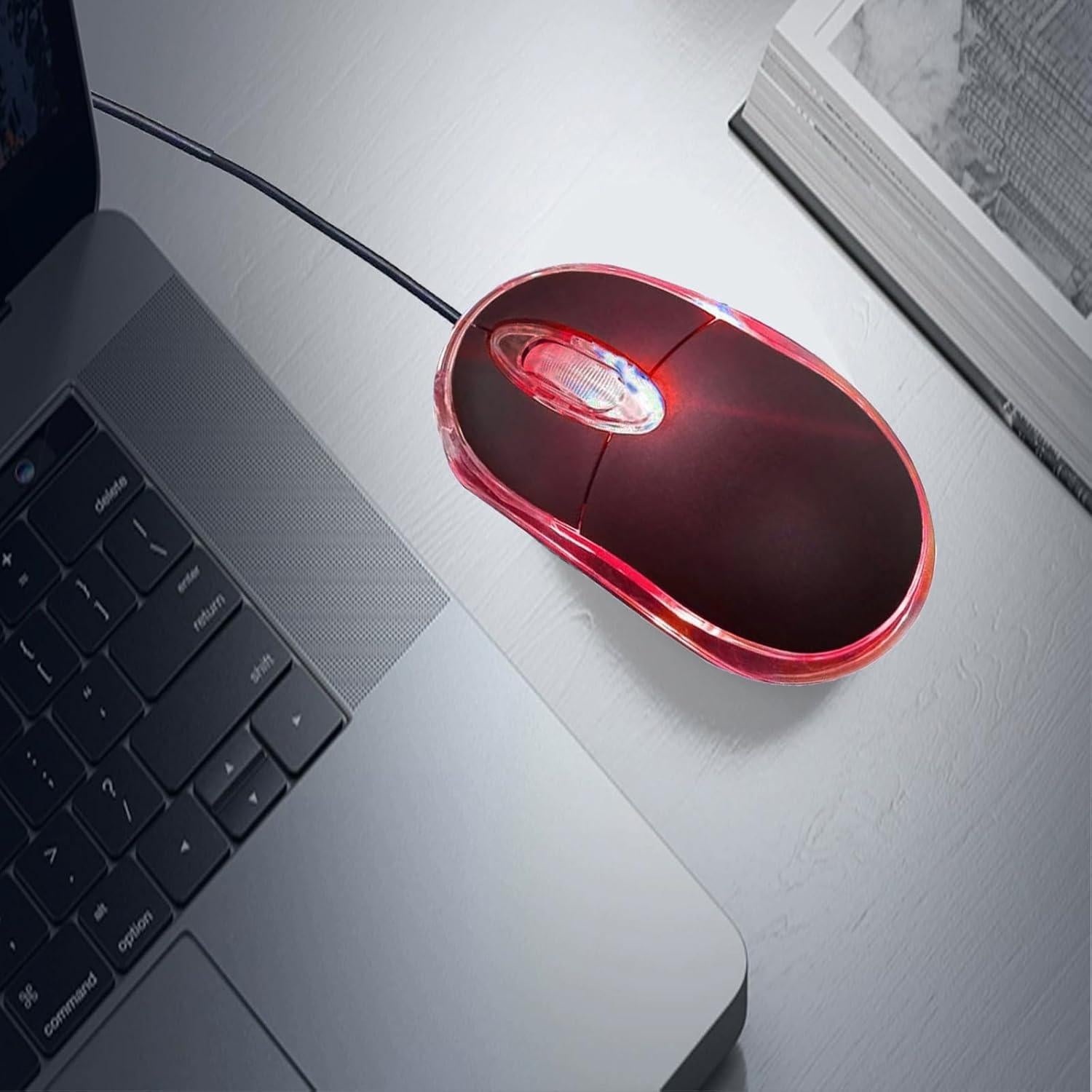 Ratón Óptico Mini Con Cable Guiheng USB Ergonómico Negro