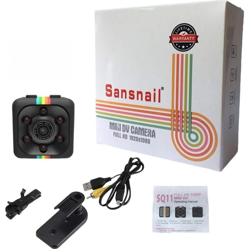 Cámara Mini SQ11 1080P HD con Visión Nocturna y Detección de Movimiento