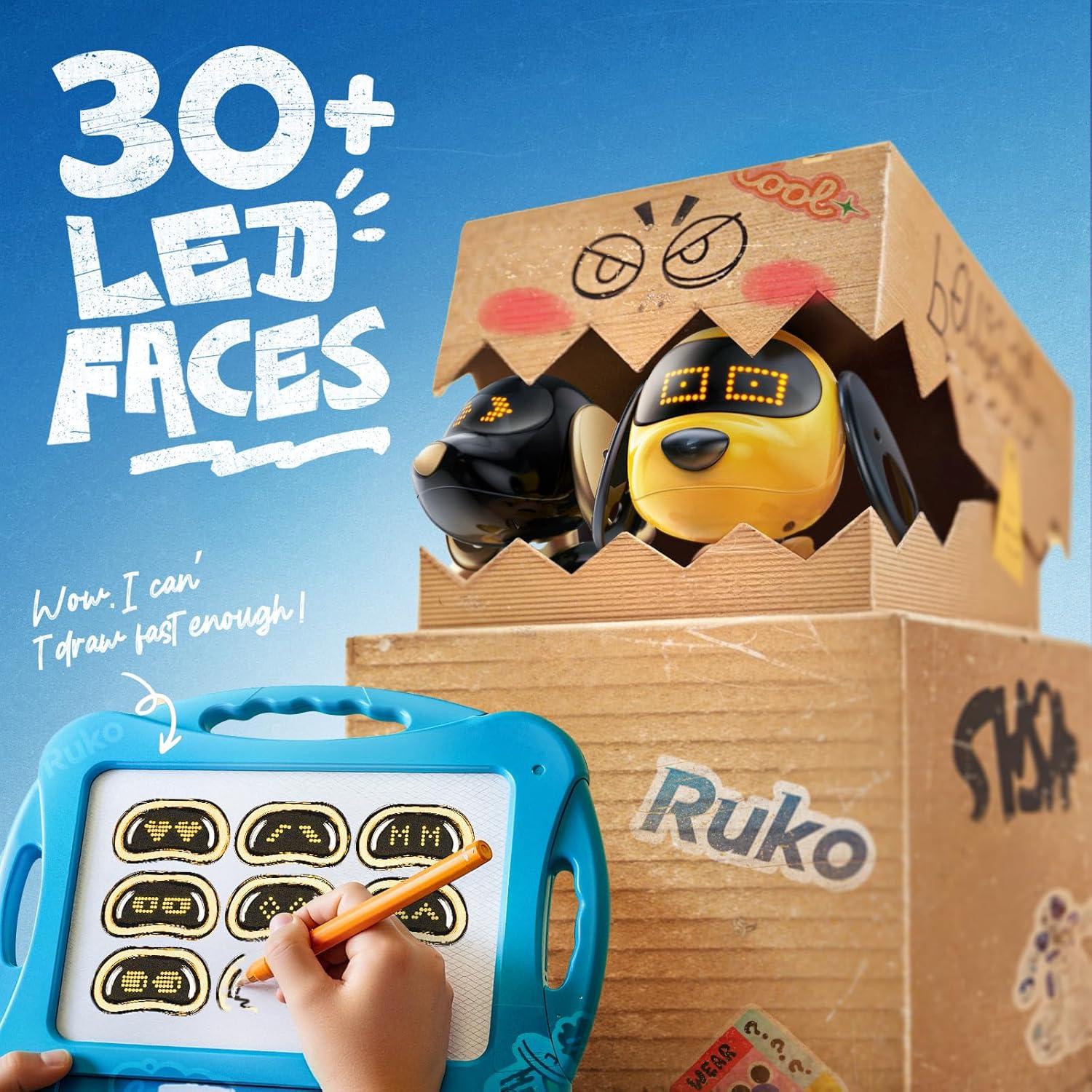 Robot Perro Inteligente Ruko 18011 Amarillo Control Remoto