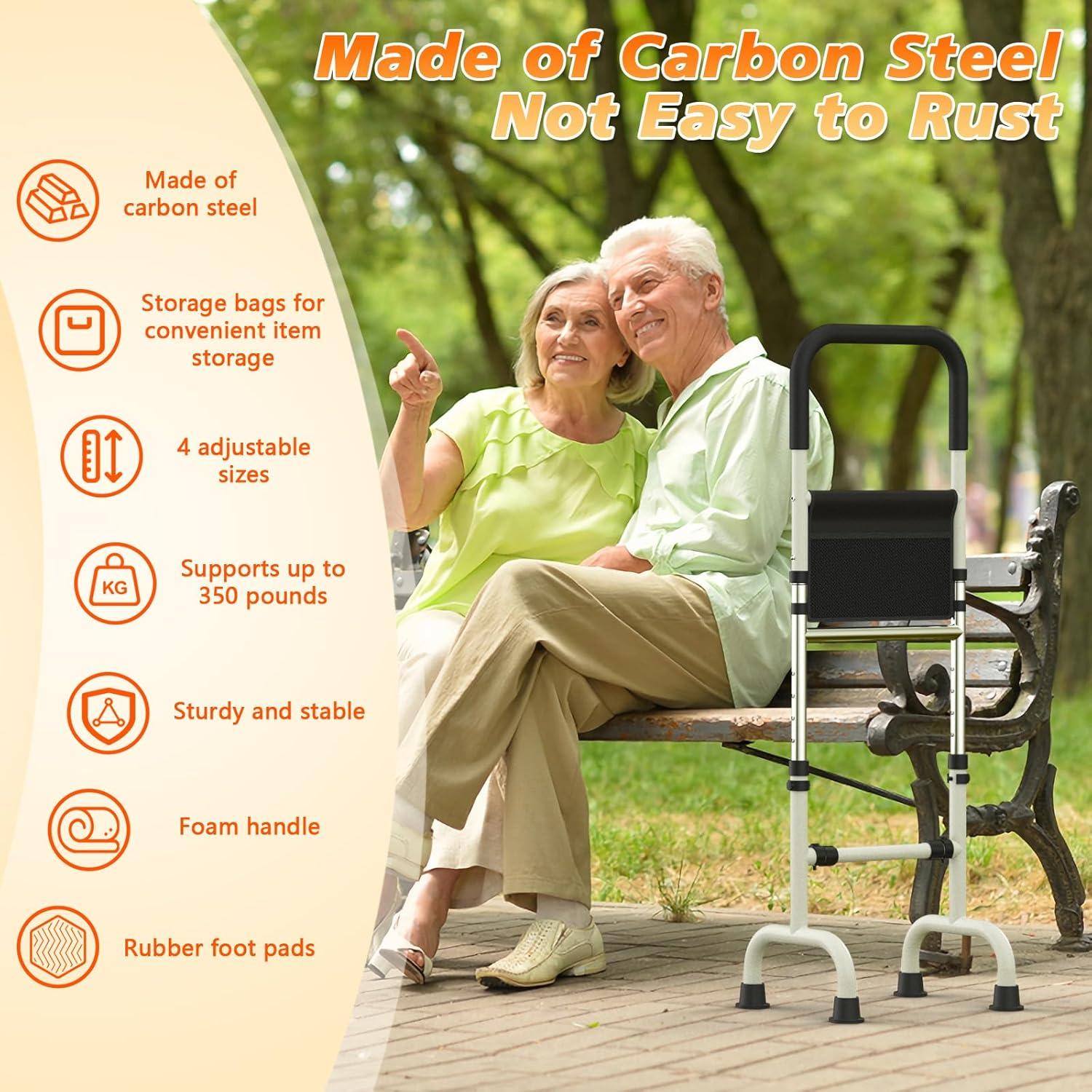 Bastón Ajustable Kwikone para Ancianos - Soporte de Pie 76-94cm