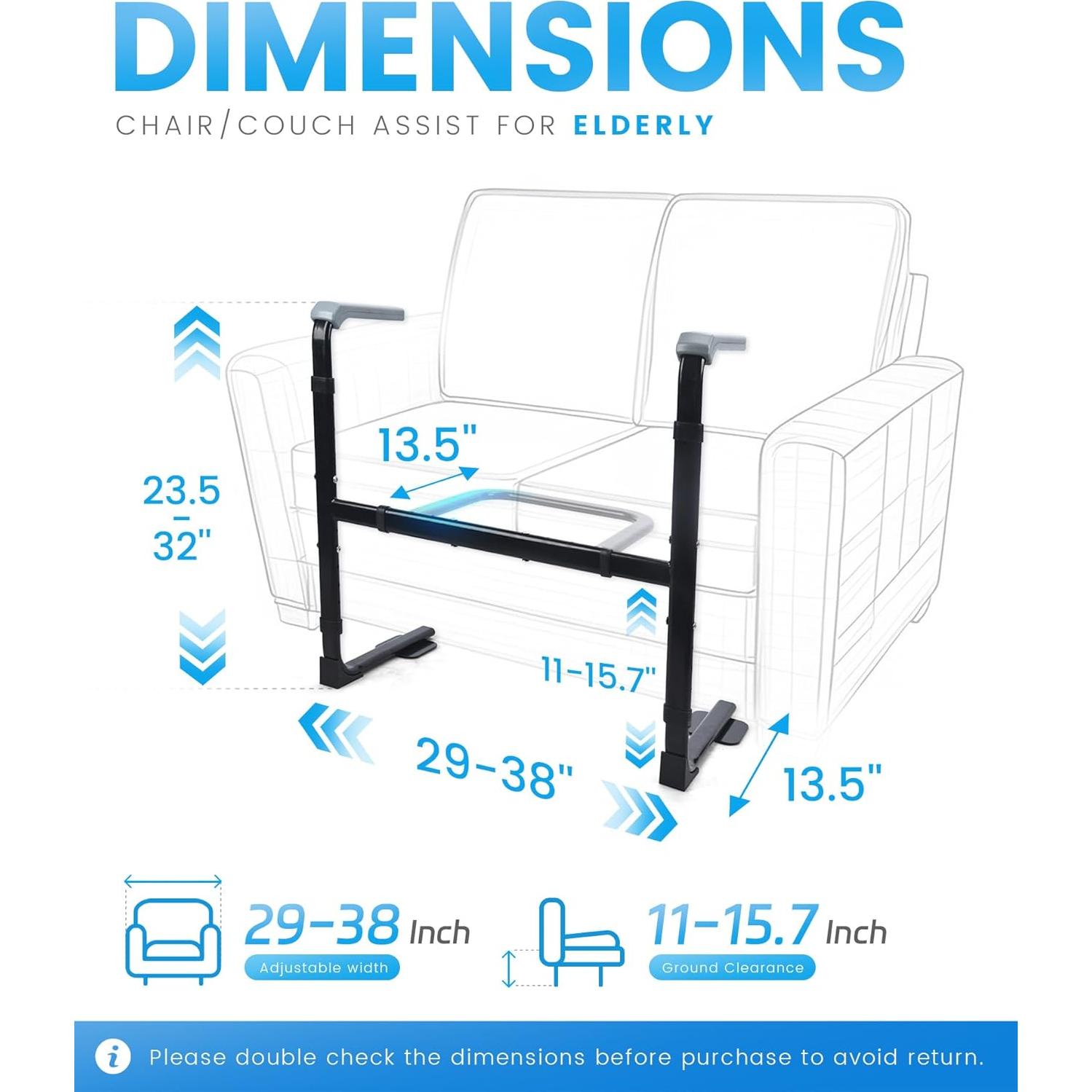 Asistente de Pie Sangohe para Sofá Ajustable 136 kg