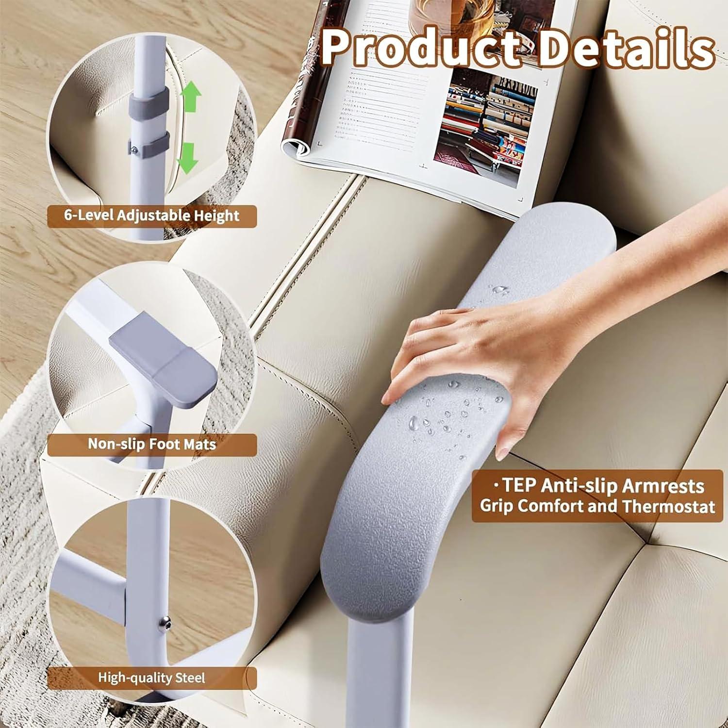 Asistente de Elevación para Ancianos Tlongxia Reposabrazos Ajustable