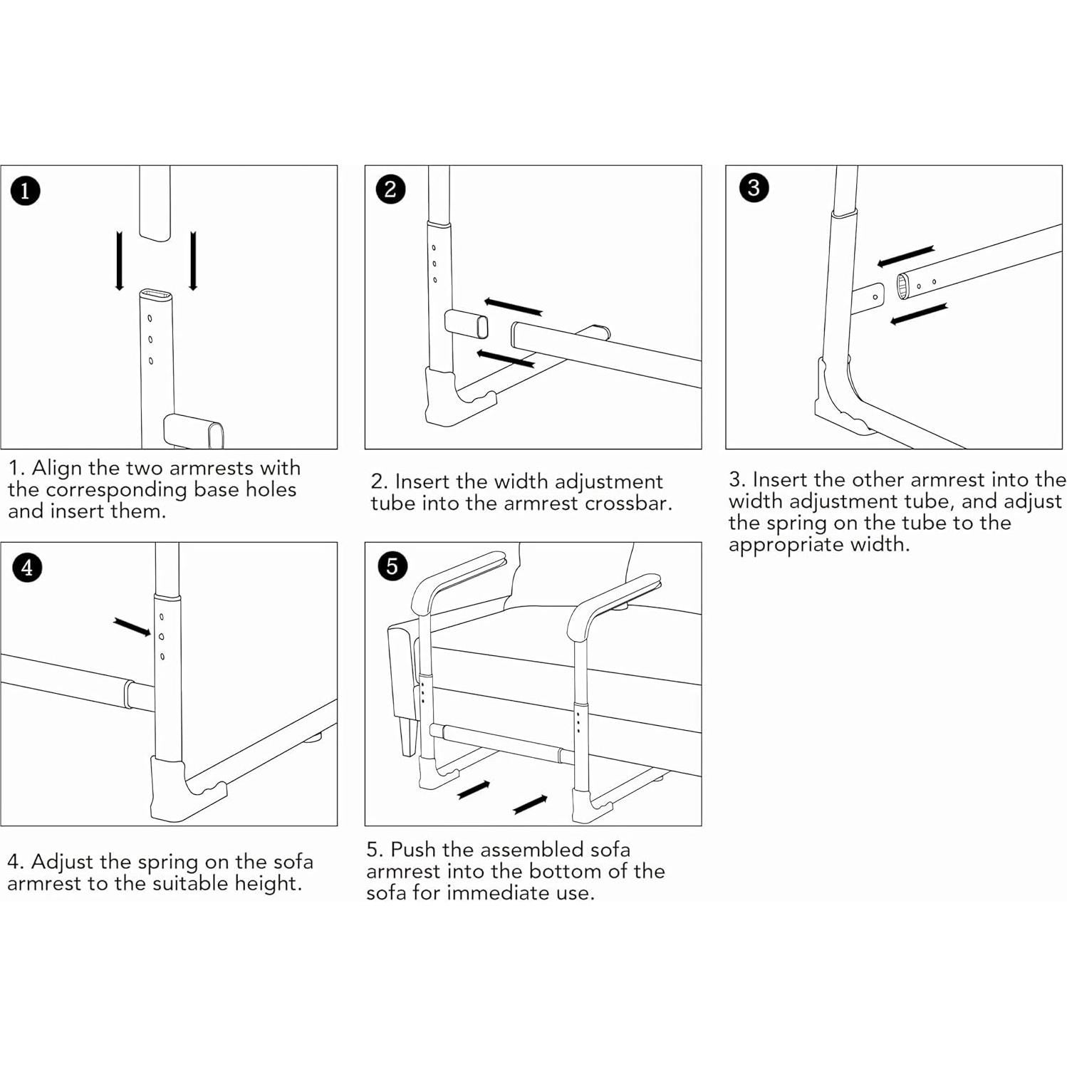 Asistente de Elevación para Ancianos Tlongxia Reposabrazos Ajustable