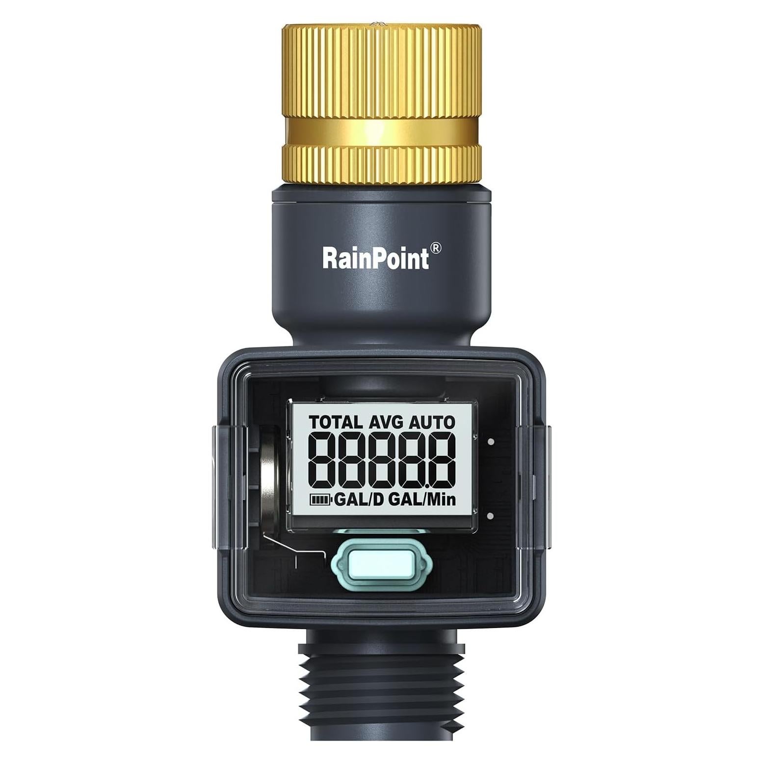 Medidor de Flujo de Agua RAINPOINT Bronce 5% Precisión 9999.9L