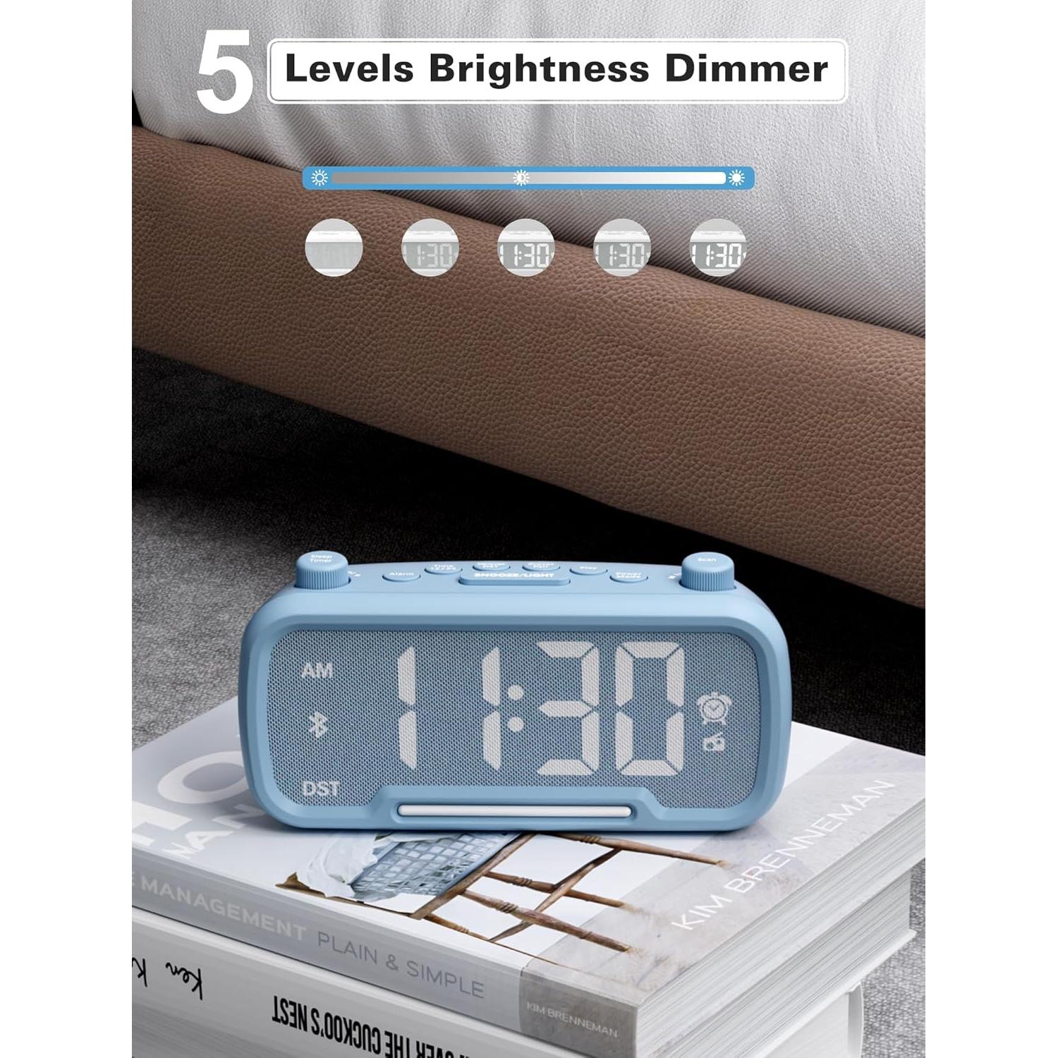 Reloj Despertador Digital Mesqool con Bluetooth y Cargadores USB