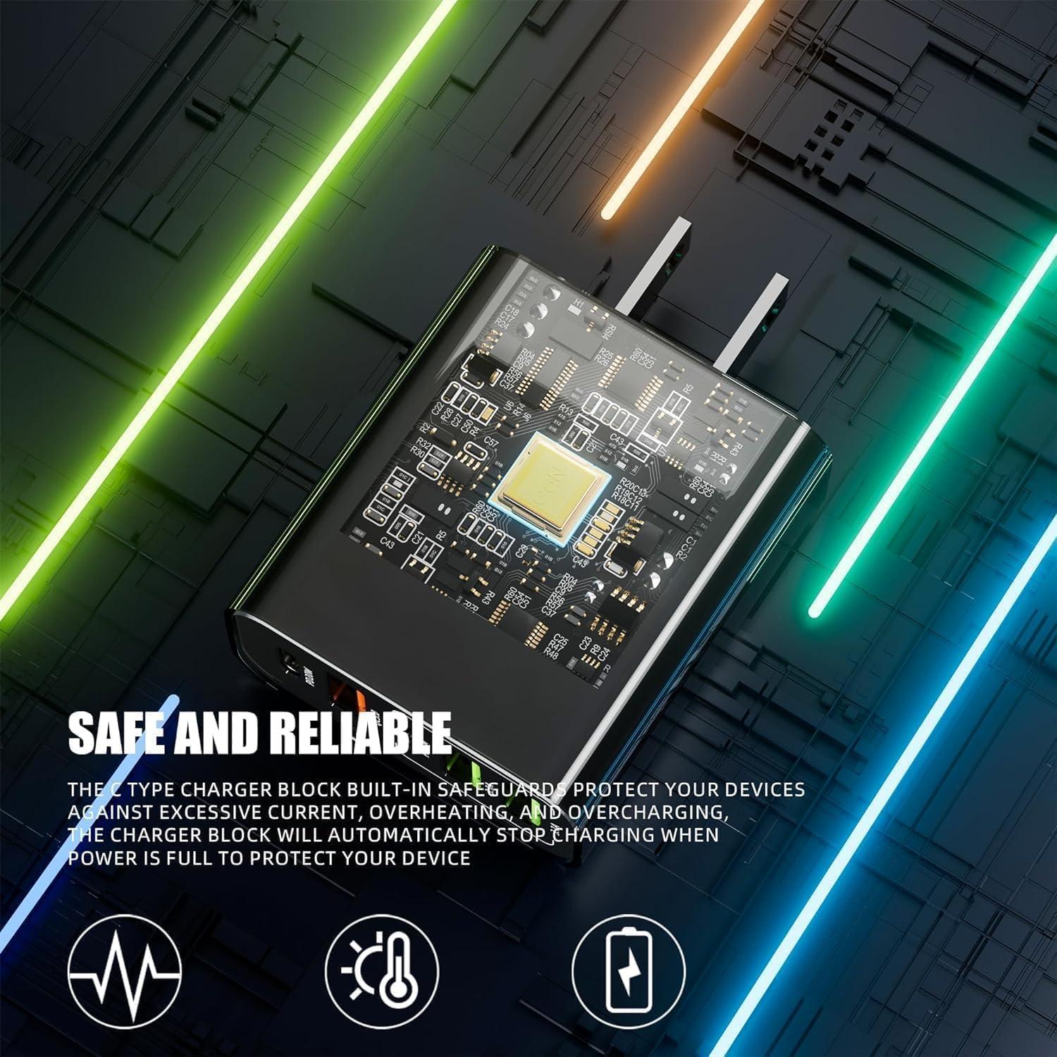 Cargador Inalámbrico 6 en 1 BODSEIEOU con Reloj Despertador 15W