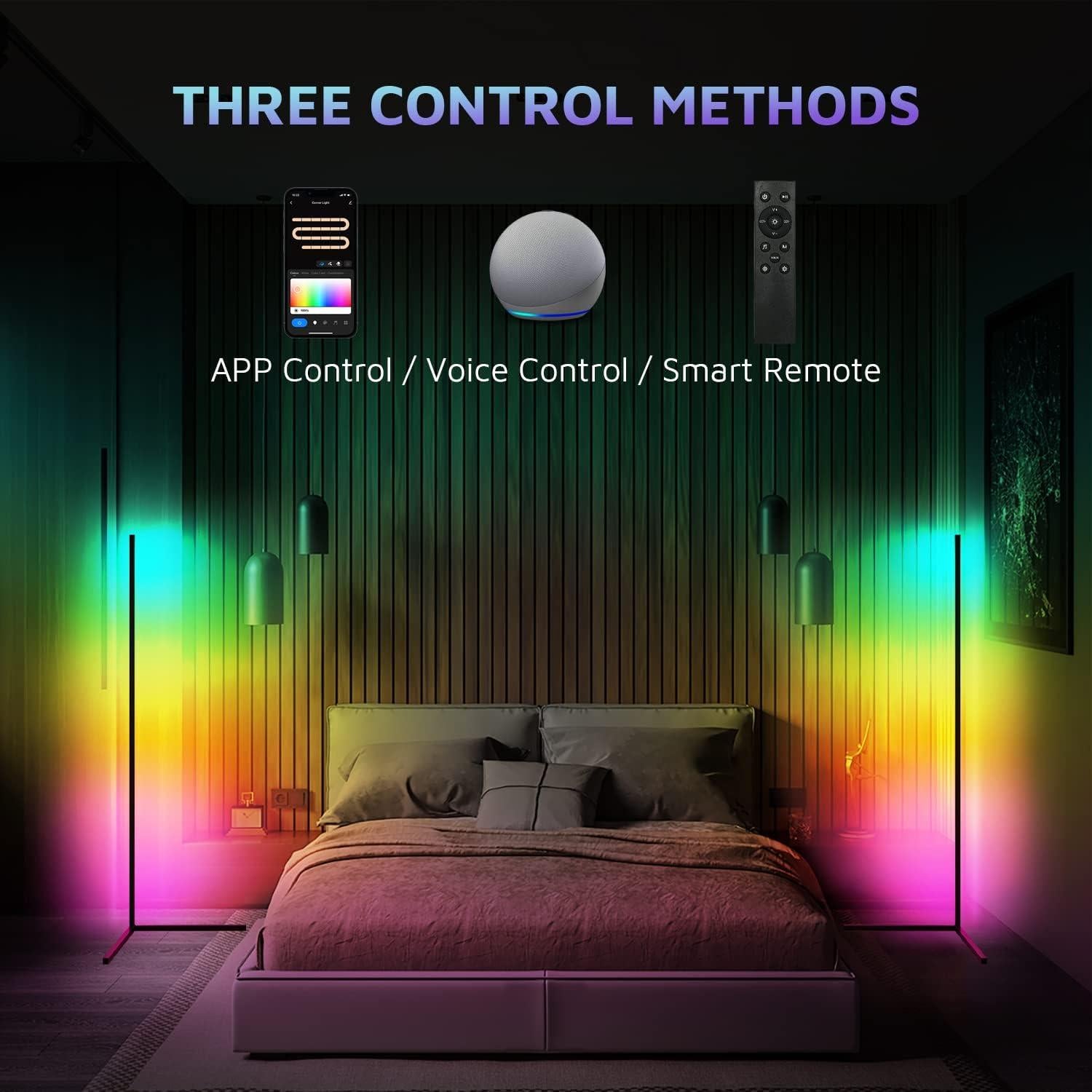 Lámpara de Esquina LED Inteligente Tacopet 155 cm RGBWW