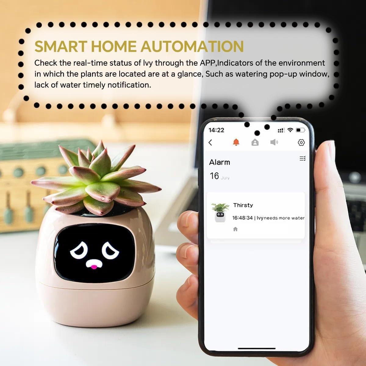 Maceta Inteligente Itigoitie con Pantalla LCD y Sensor Táctil