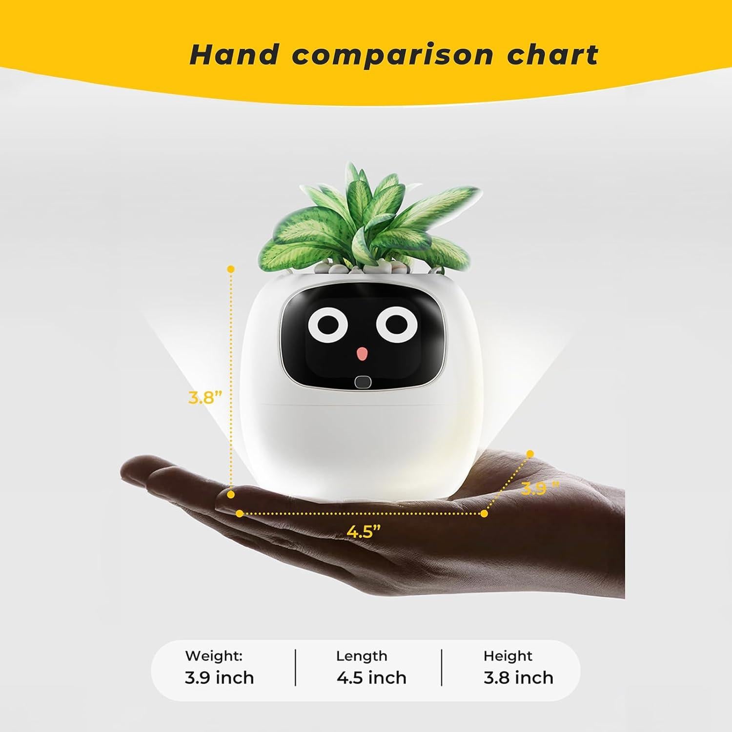 Maceta Inteligente Itigoitie con Pantalla LCD y Sensor Táctil