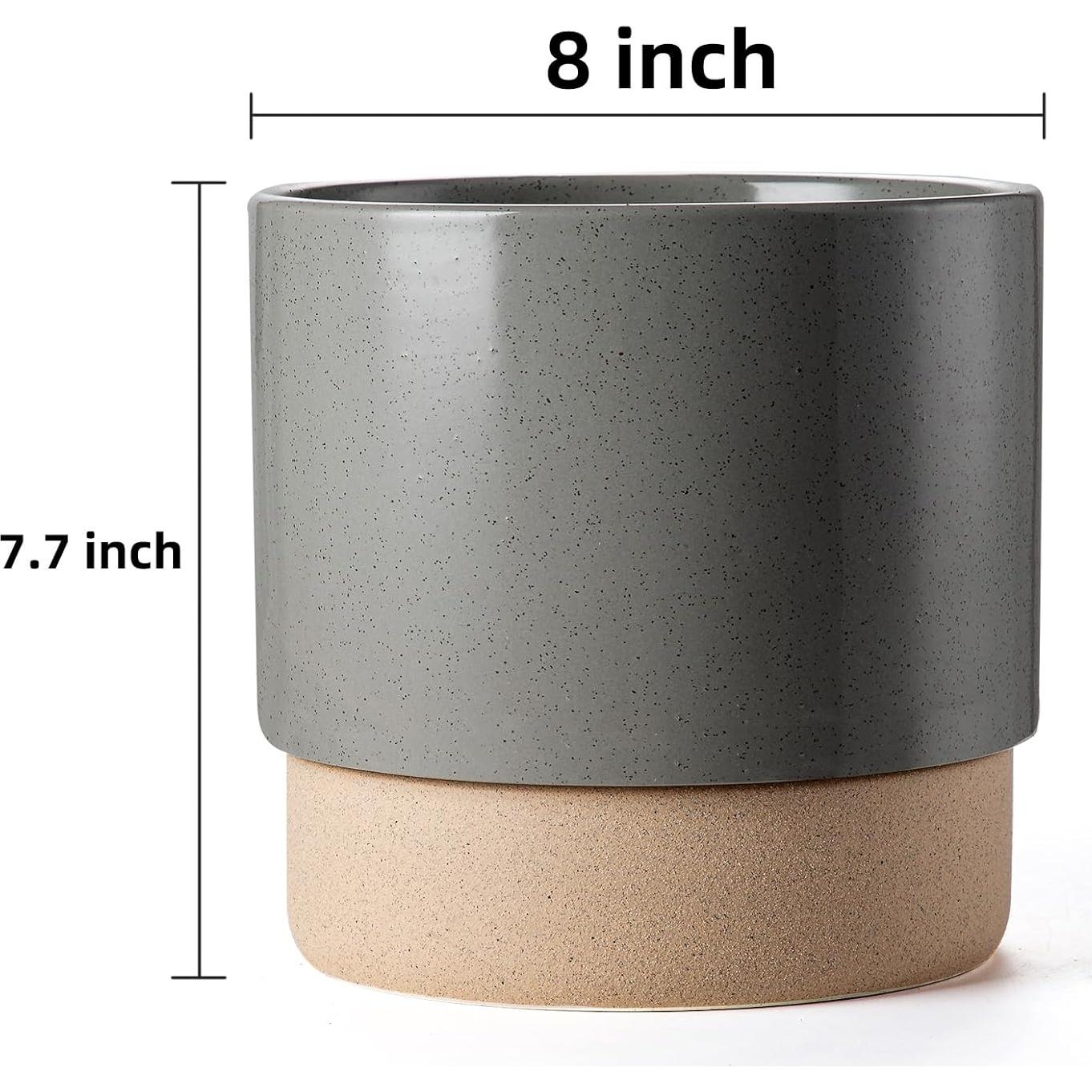 Maceta de Cerámica Autorriego Chubacoo 20 cm Gris Oscuro