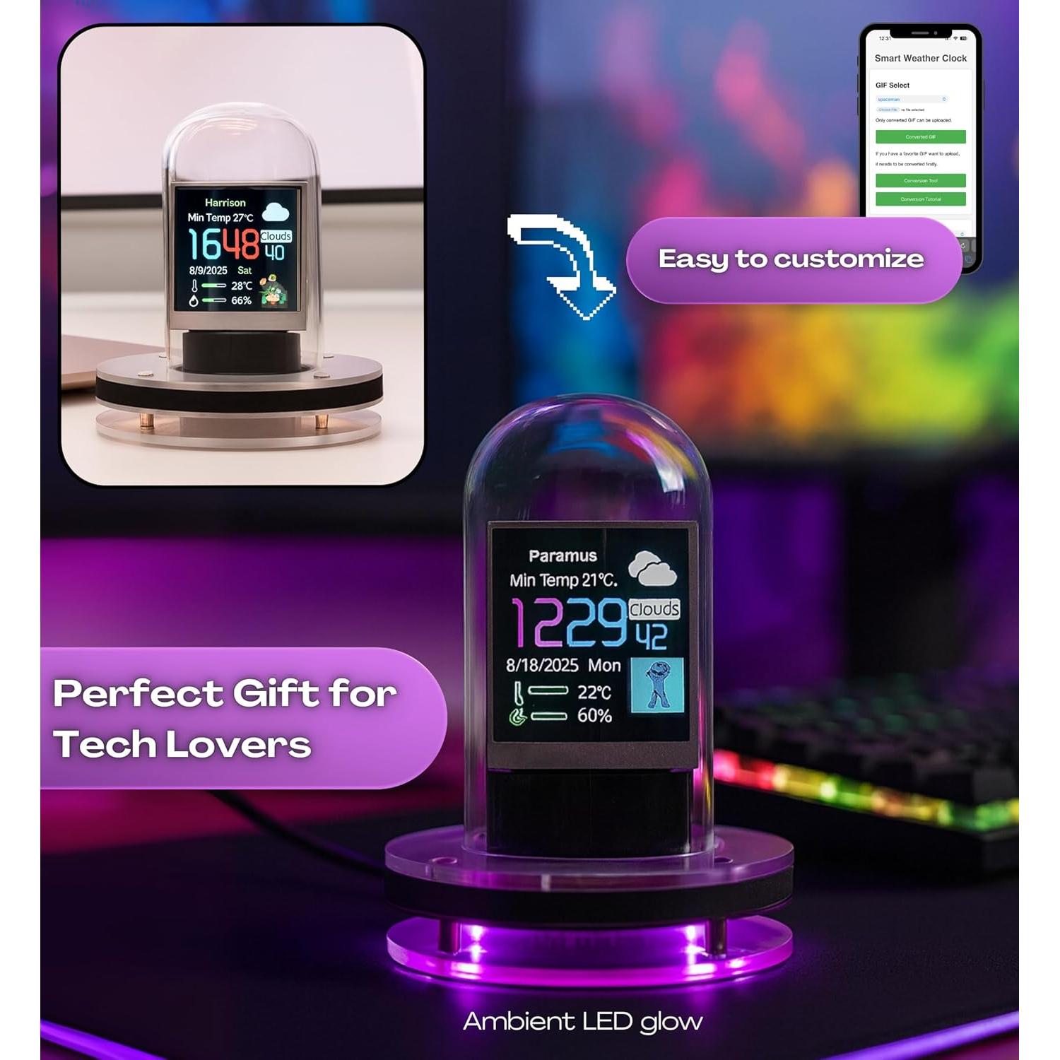 Reloj Digital Tubo Nixie CyberPuffs - Control App, Retro