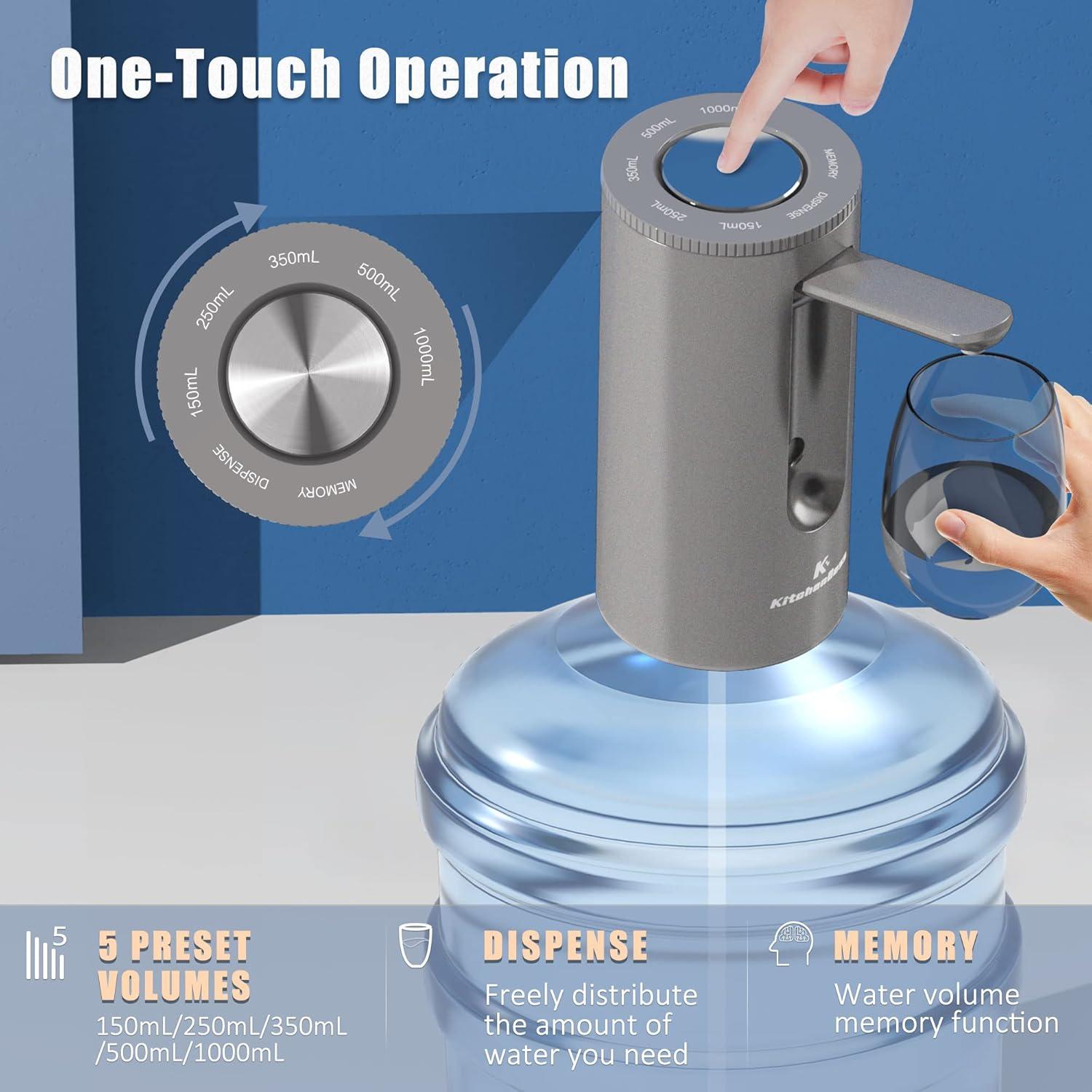 Dispensador de Agua Eléctrico KitchenBoss G105 5 Galones Plata