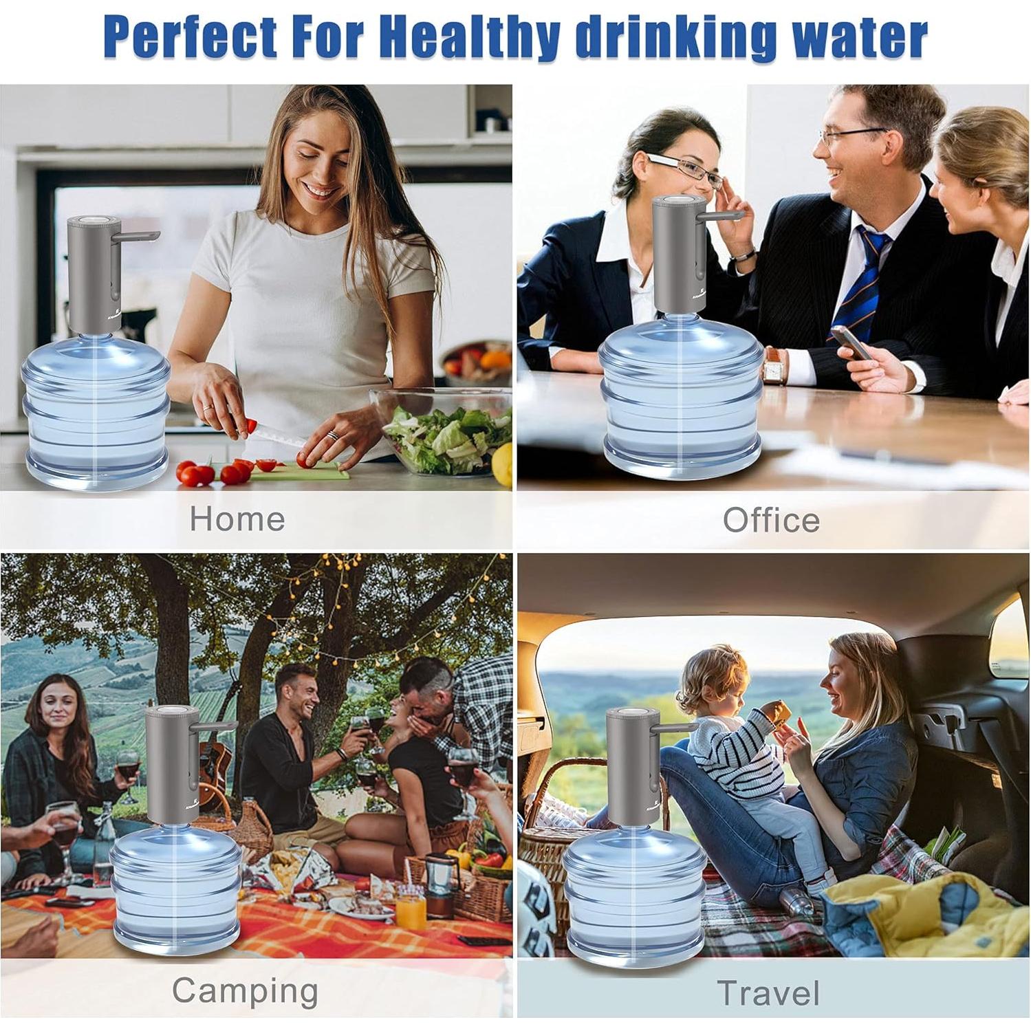 Dispensador de Agua Eléctrico KitchenBoss G105 5 Galones Plata