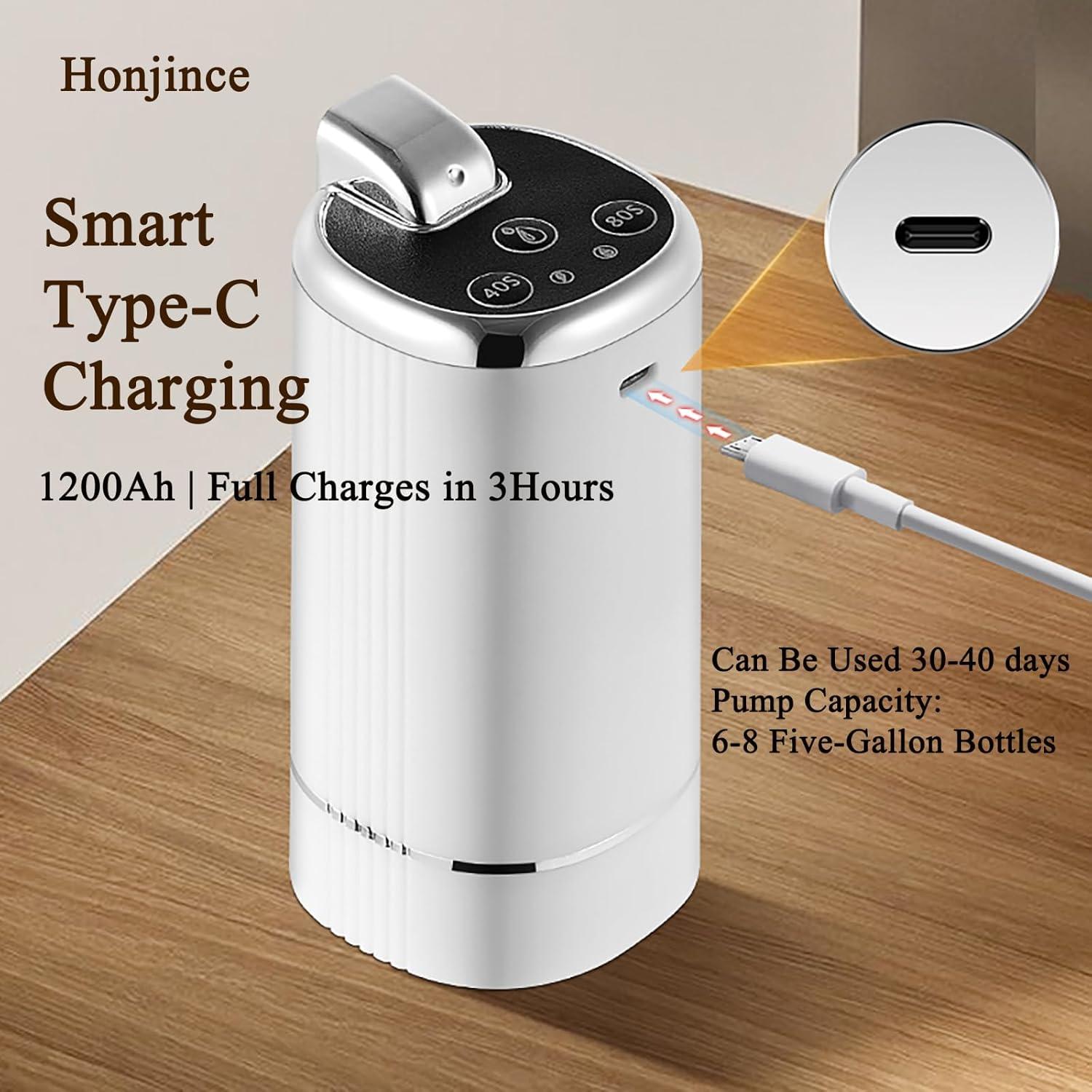 Bomba Dispensadora de Agua Eléctrica Honjince 5 Galones Plegable