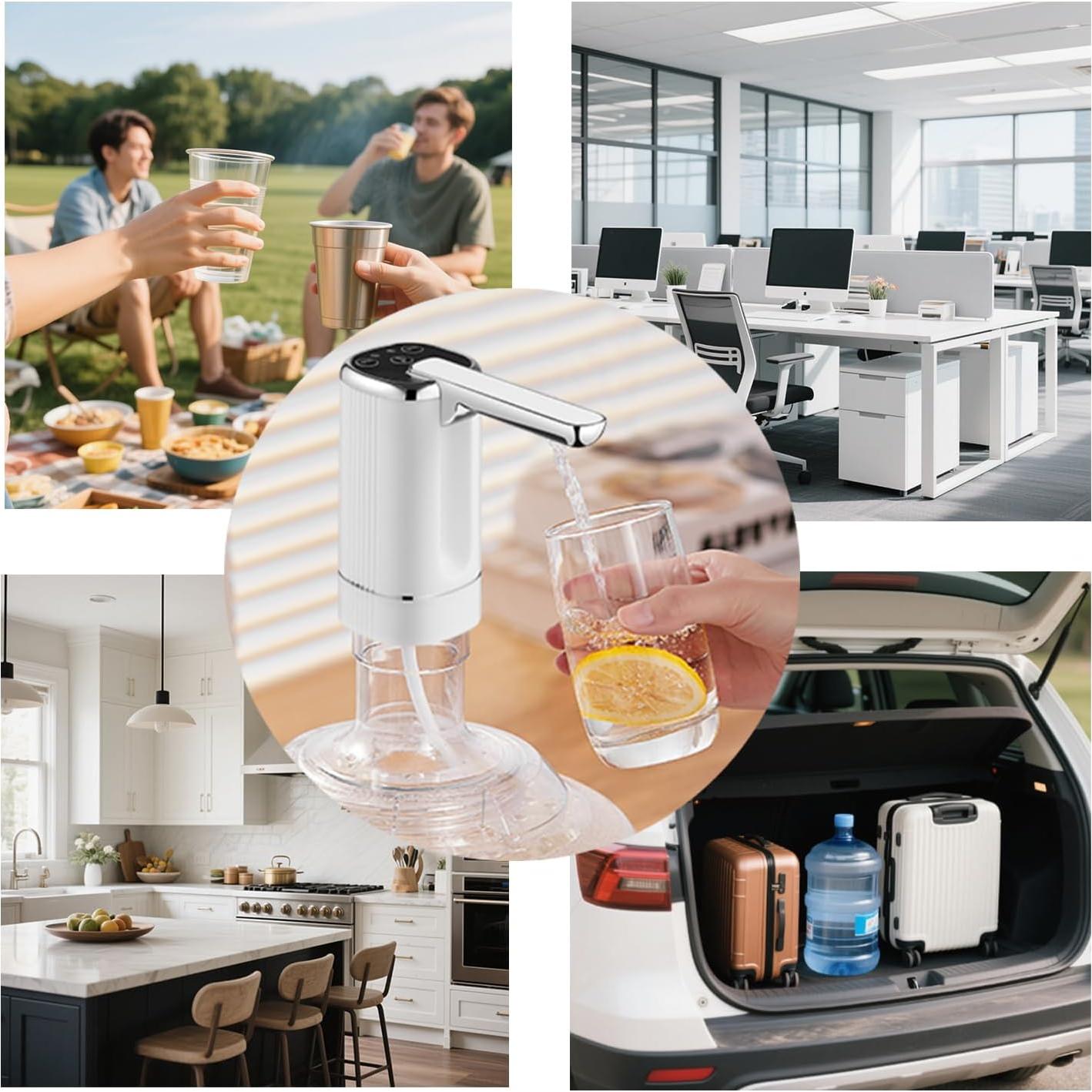 Bomba Dispensadora de Agua Eléctrica Honjince 5 Galones Plegable