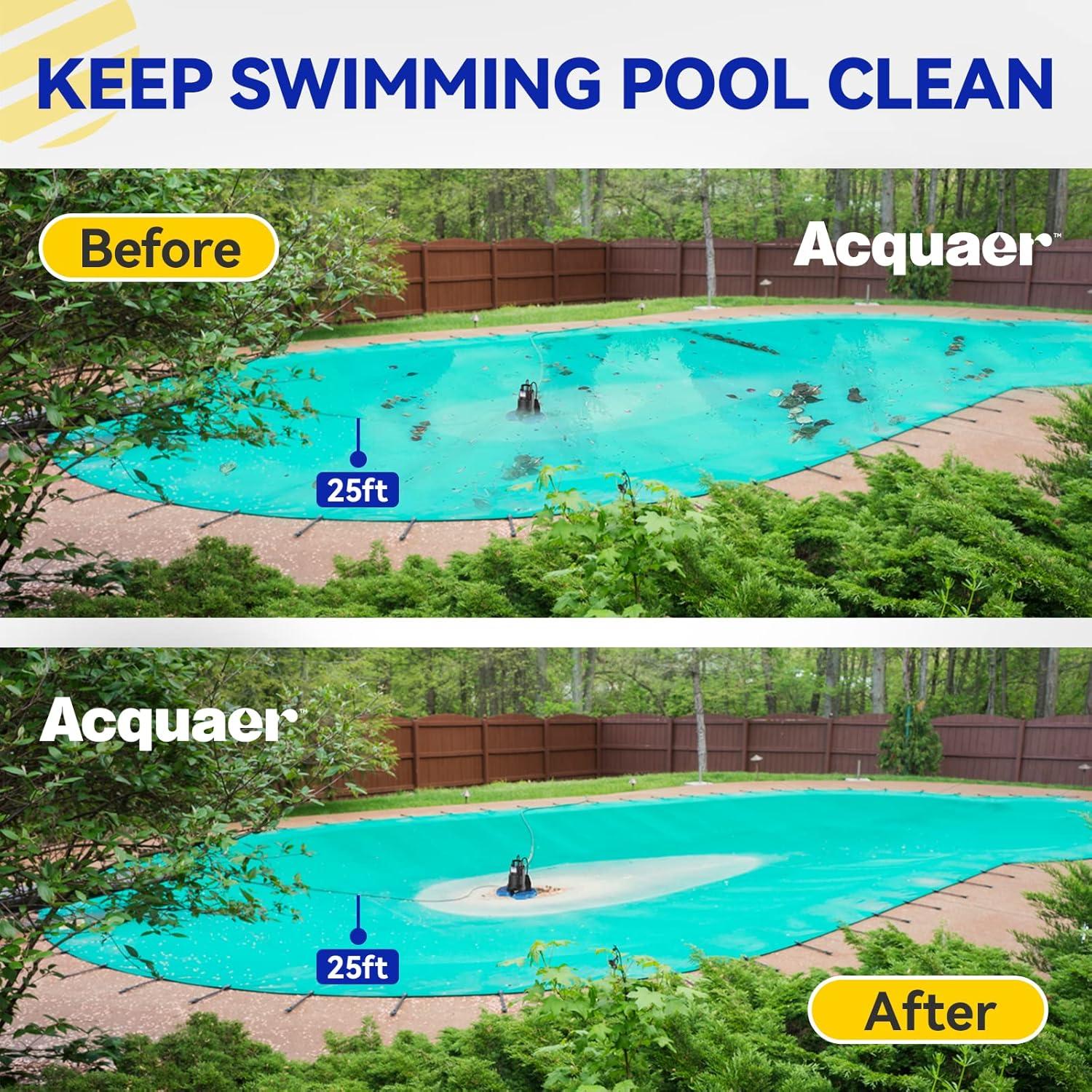 Bomba Automática Acquaer 1/4 HP para Cubierta de Piscina