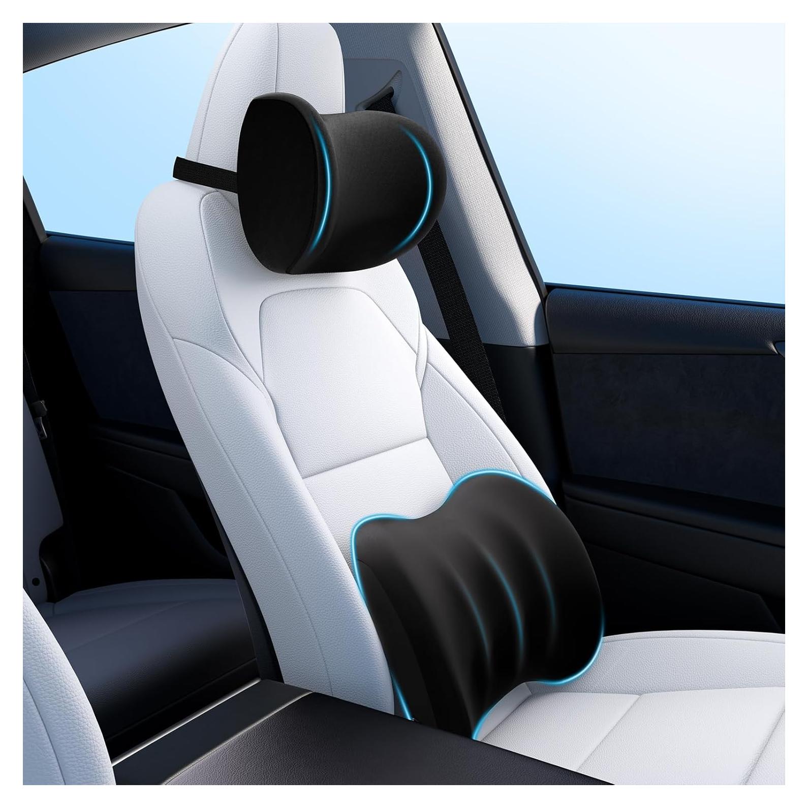 Almohada de Cuello y Soporte Lumbar Wigoo 2025 - Ergonómica, Negra