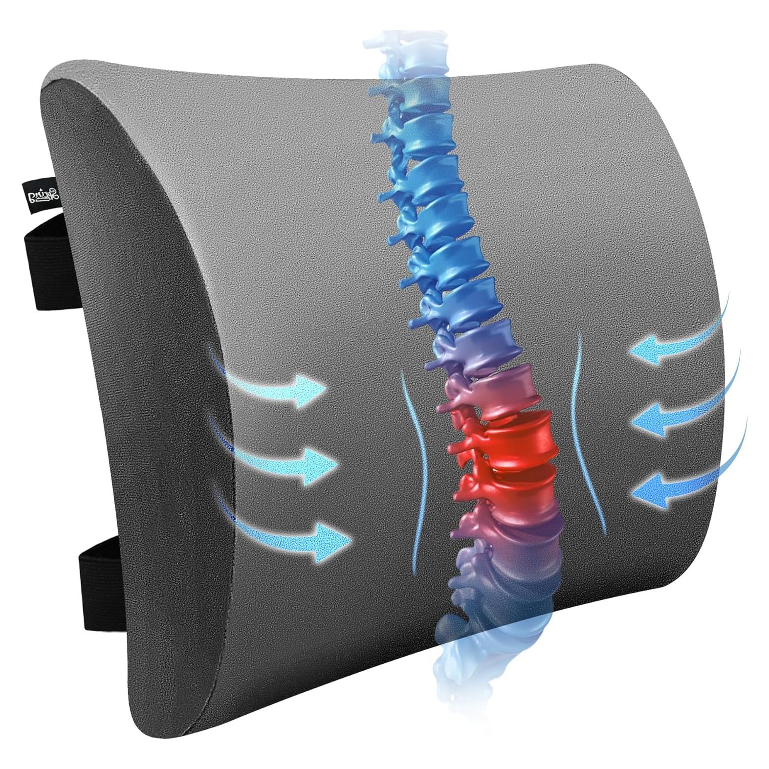 Almohada Soporte Lumbar SPRING SEAON Gris Espuma Viscoelástica