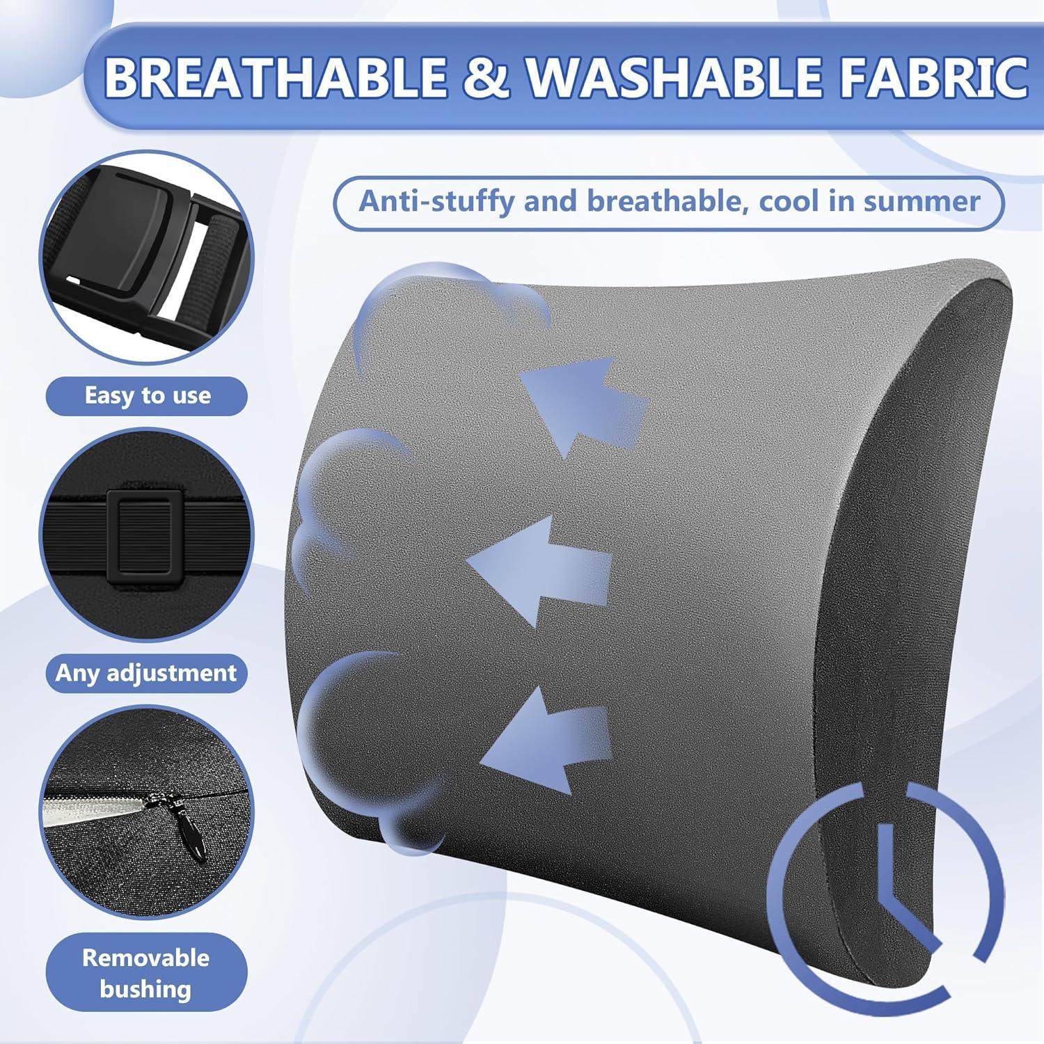 Almohada Soporte Lumbar SPRING SEAON Gris Espuma Viscoelástica