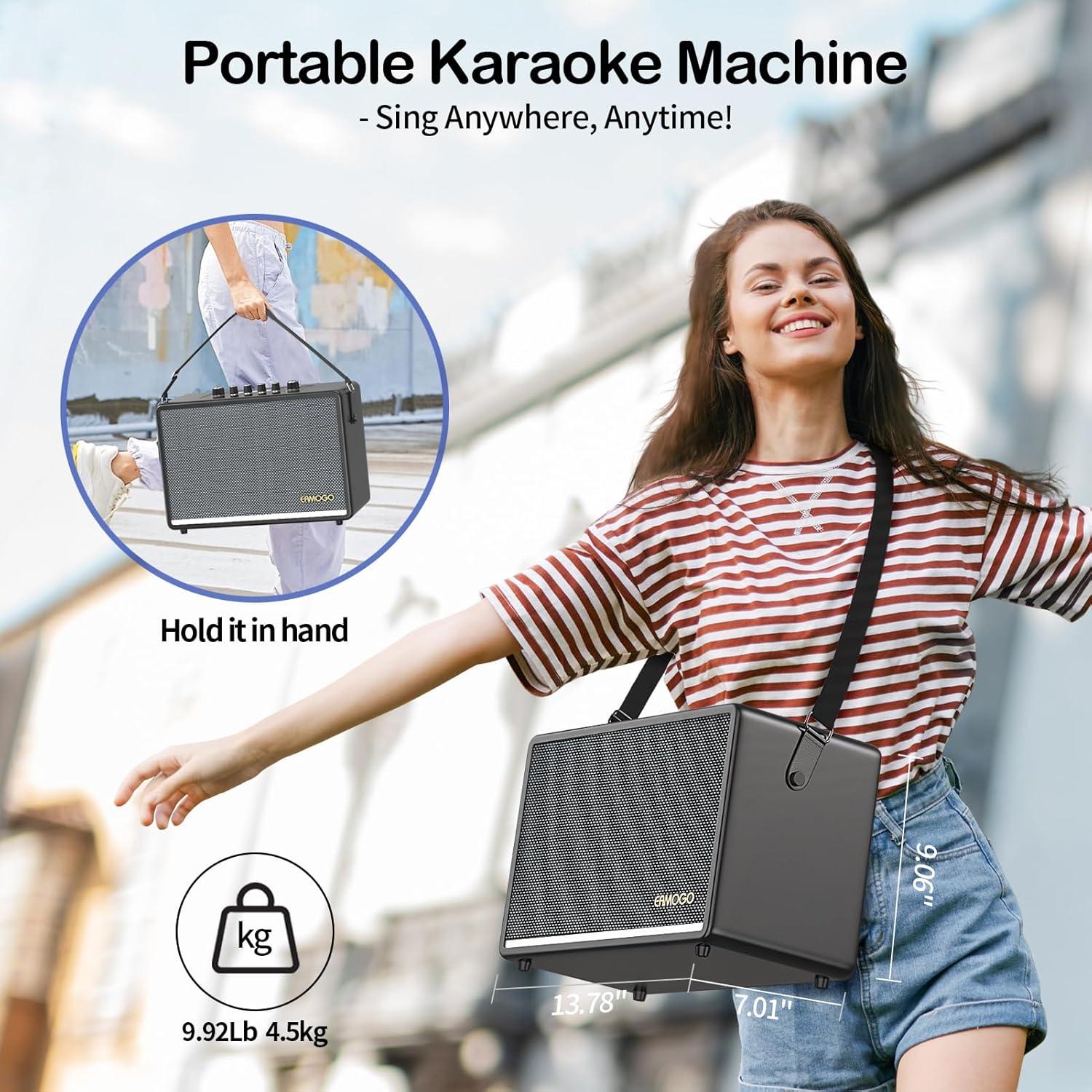 Altavoz Bluetooth EAMOGO 70W Portátil con 2 Micrófonos UHF