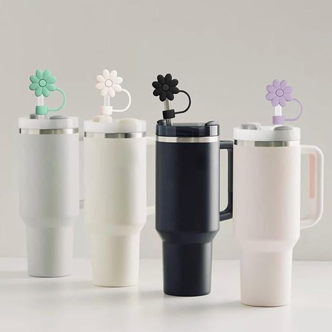 Cubiertas de Silicona SEMATA para Pajitas 6PCS Floral