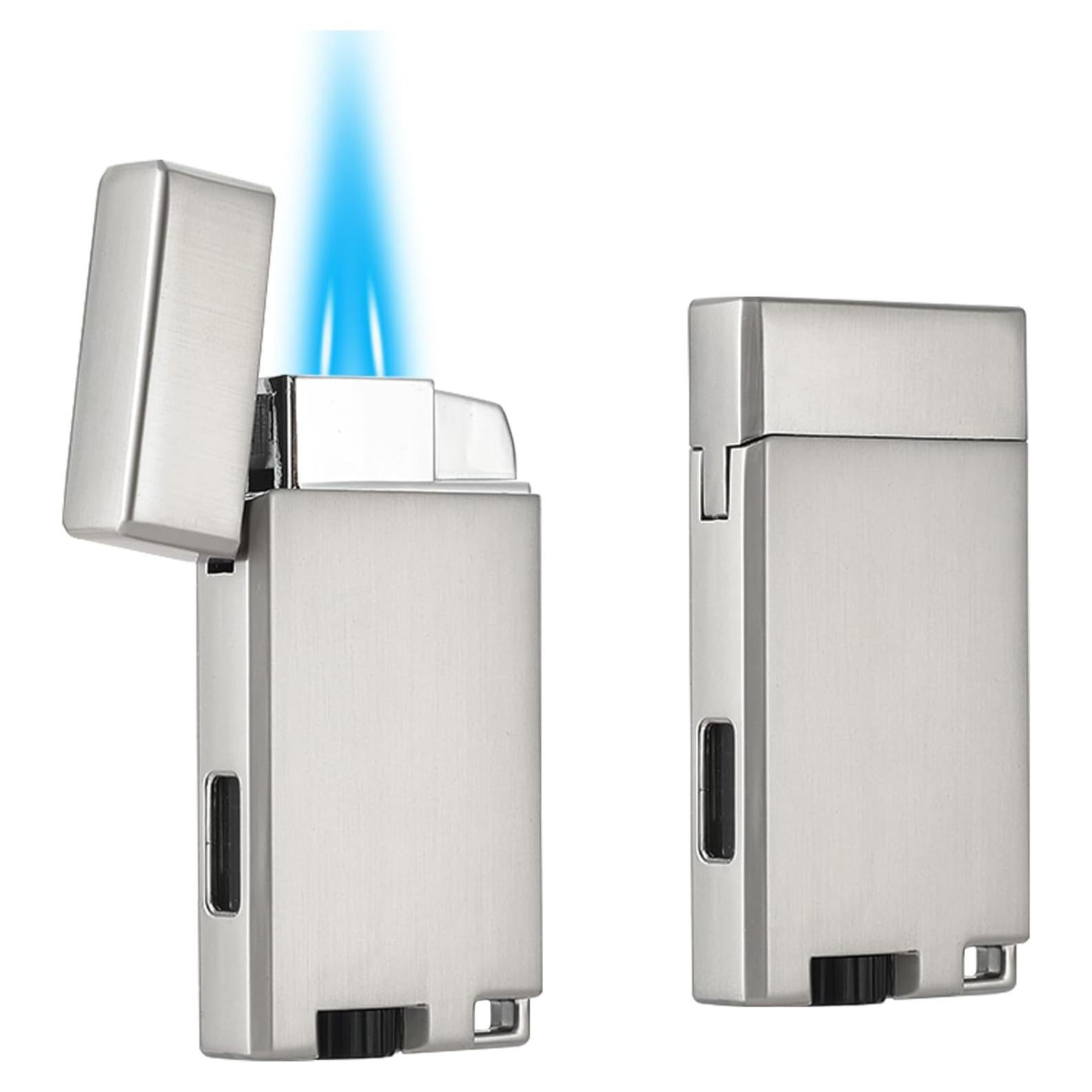 Encendedor de Butano Recargable Copmotds Doble Jet Ajustable - 2 Piezas