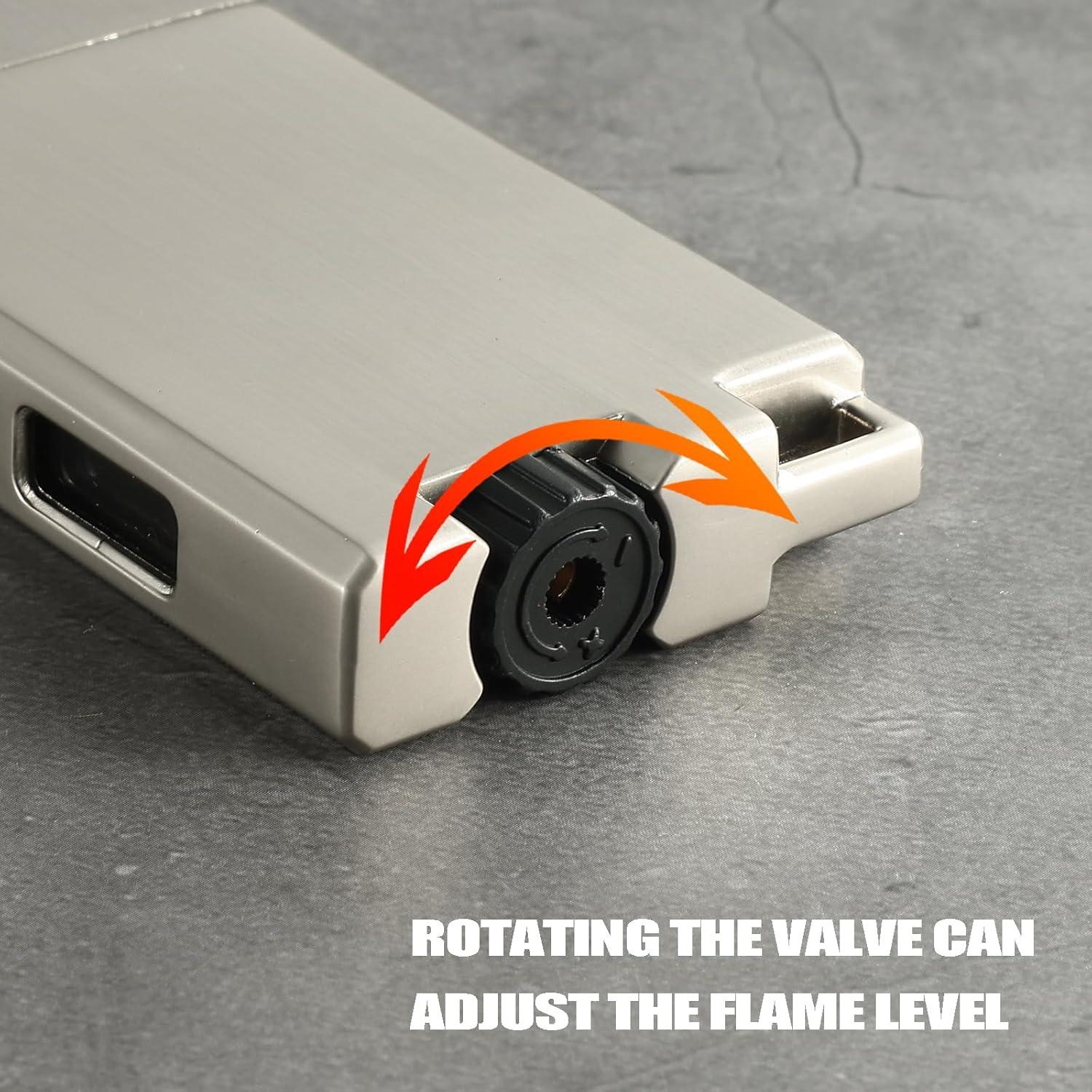 Encendedor de Butano Recargable Copmotds Doble Jet Ajustable - 2 Piezas