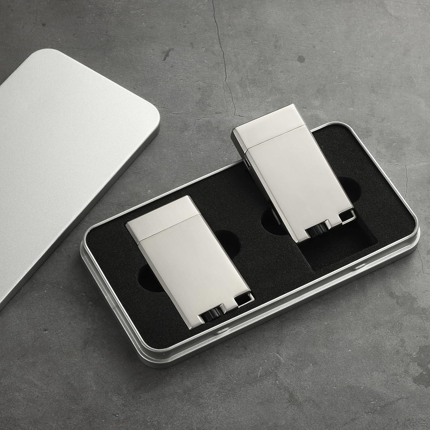 Encendedor de Butano Recargable Copmotds Doble Jet Ajustable - 2 Piezas