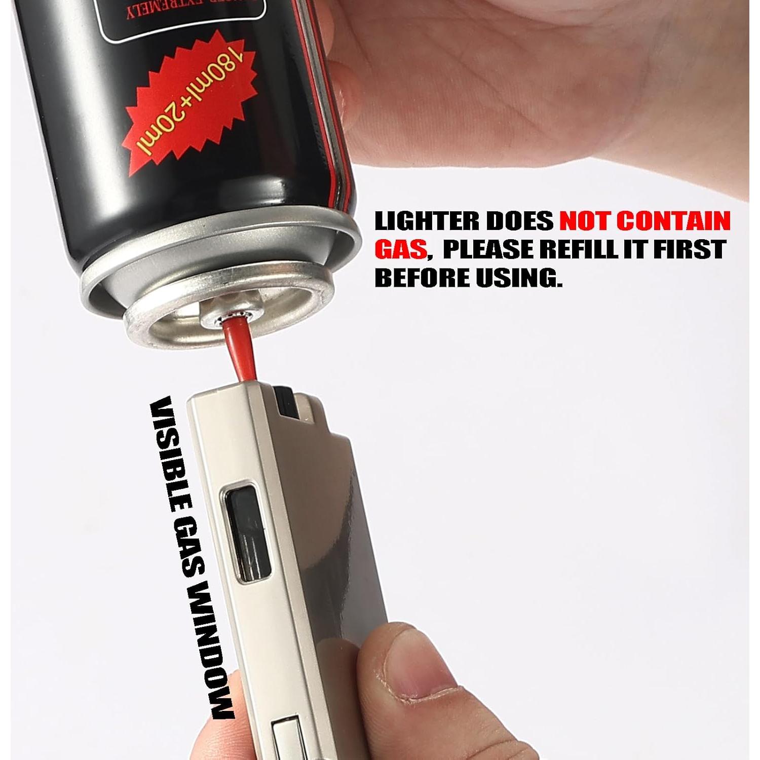 Encendedor de Butano Recargable Copmotds Doble Jet Ajustable - 2 Piezas