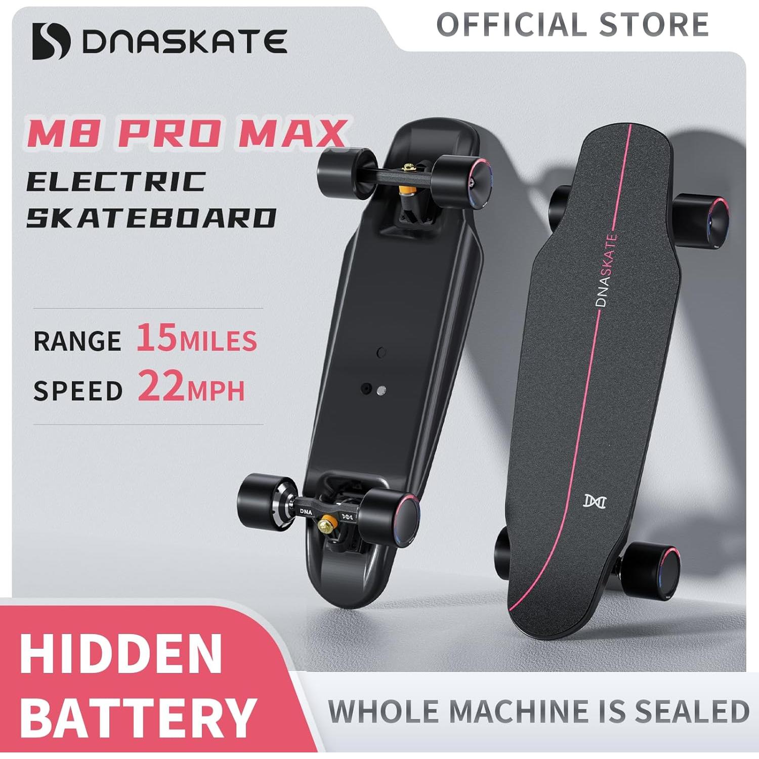 Patineta Eléctrica DNASKATE M8 Pro Max 400W 24Km/h 15Km