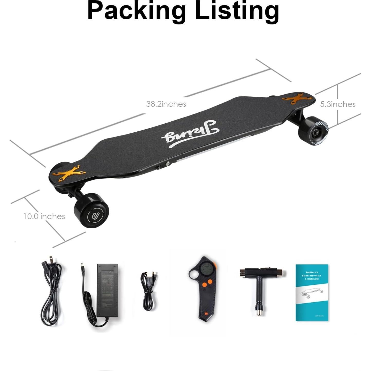 Patineta Eléctrica JKING Larga 900W 41.84 km/h 149.68 kg